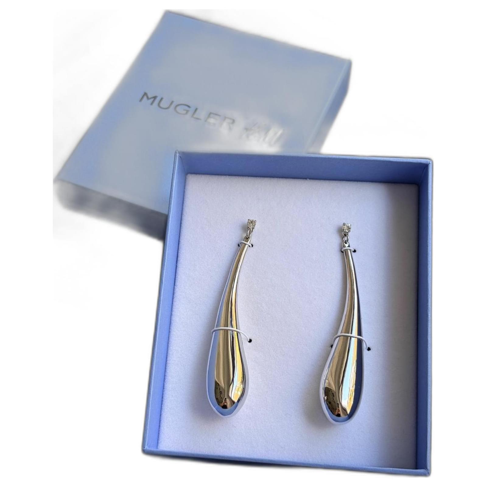 激レア♡ティエリー ミュグレー シルバー925ピアス ヴィンテージ!! Second hand Thierry Mugler jewellery - Joli Closet