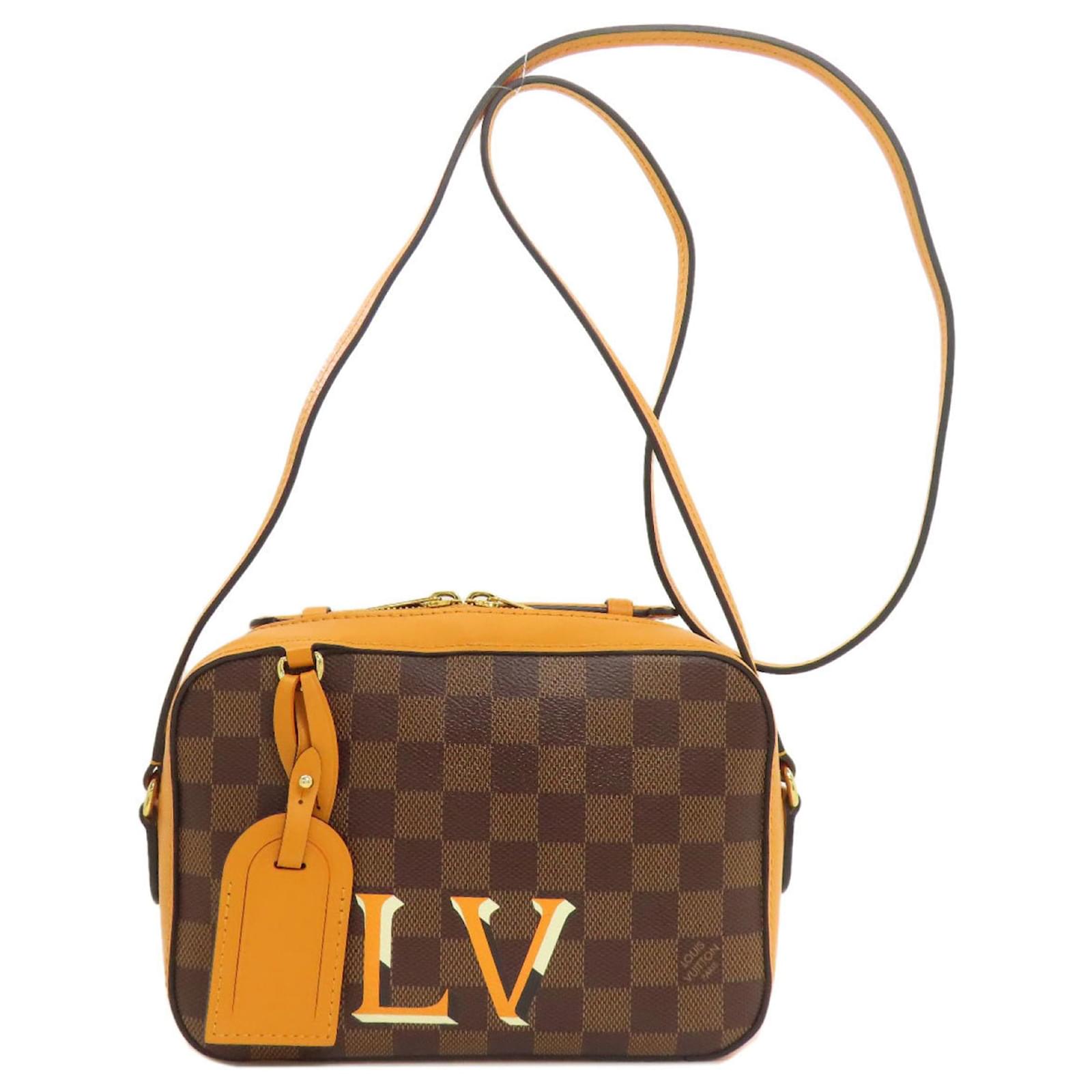 Louis Vuitton N40178 Santa Monica Shoulder Bag Brown Golden Damier