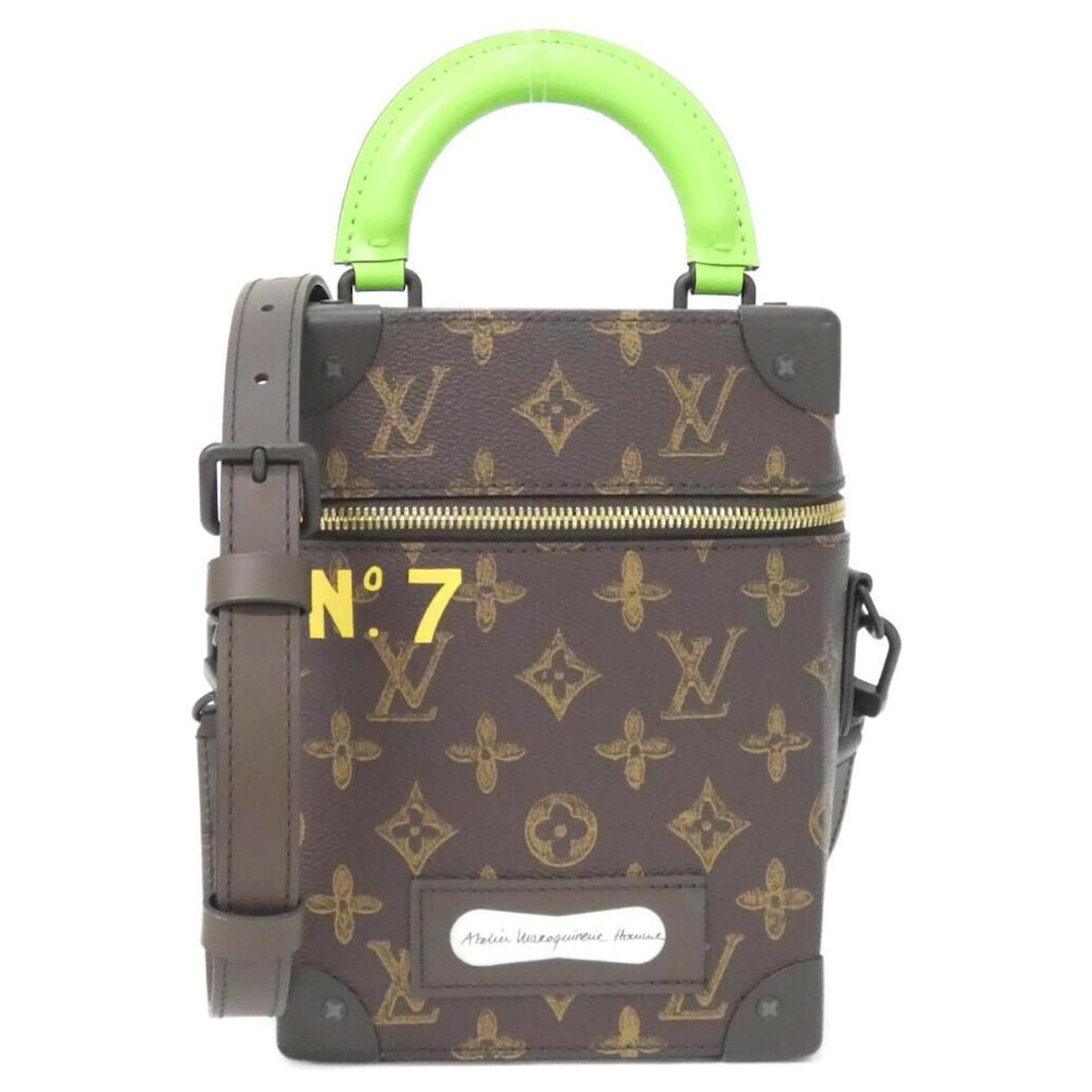 Sac à main en toile Monogram Vertical Box de Louis Vuitton Marron
