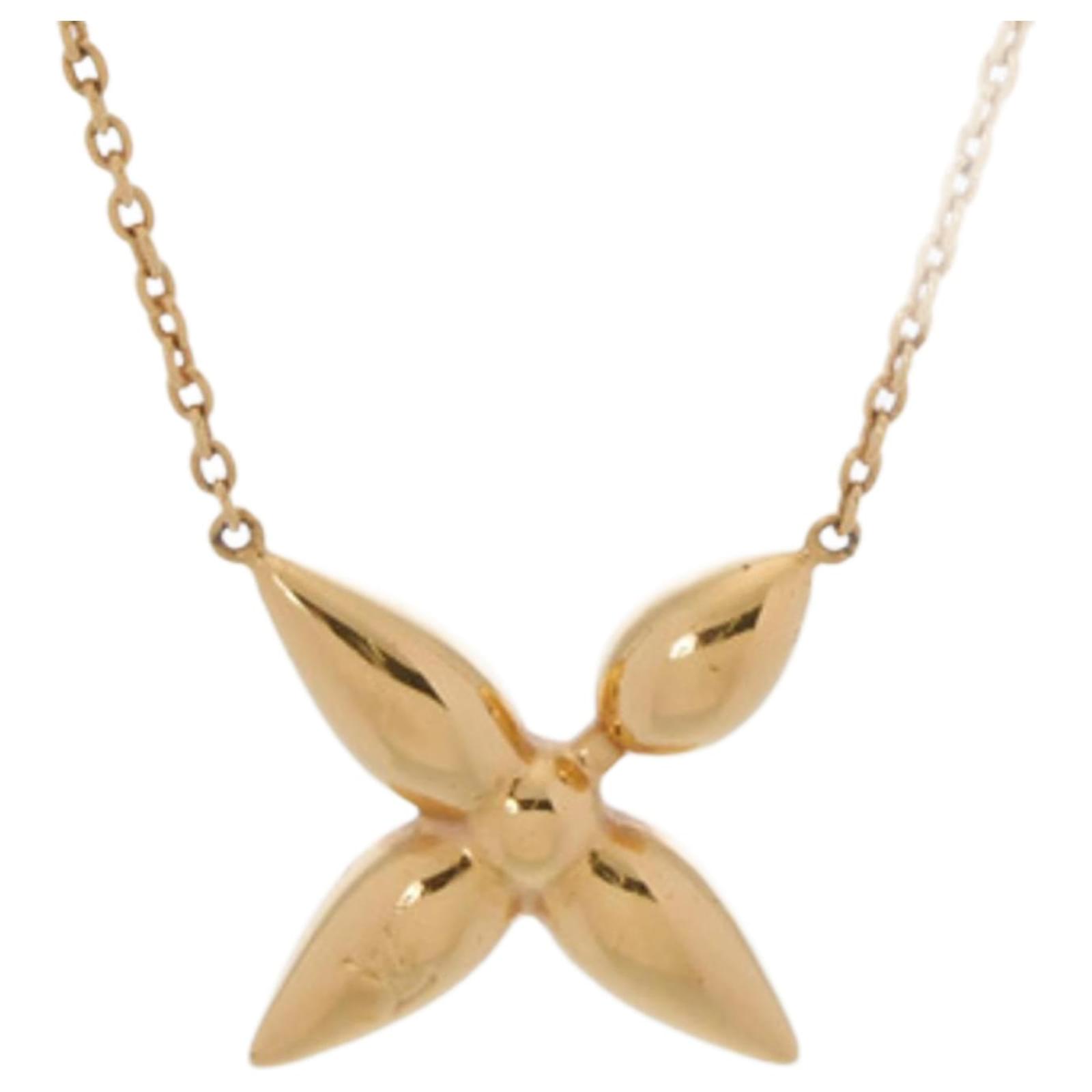 【希少】Louis Vuitton COLLIER LOUISETTE GOLD Louis Vuitton Collier Louisette Gold Necklace Golden ref.JC2649659