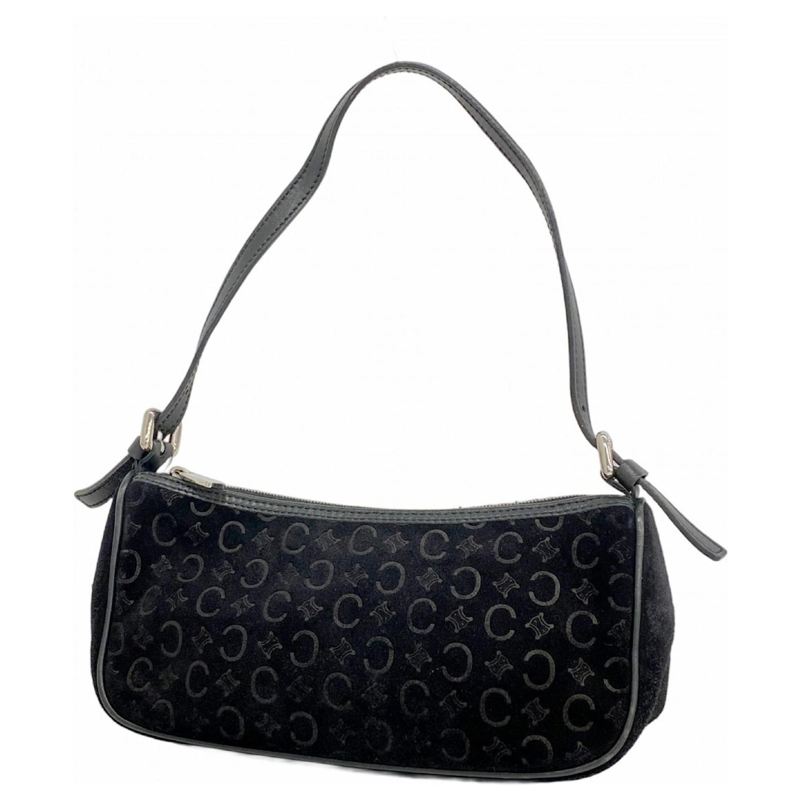Céline Celine Handbag C Macadam Suede in Black ref.2665976 - Joli