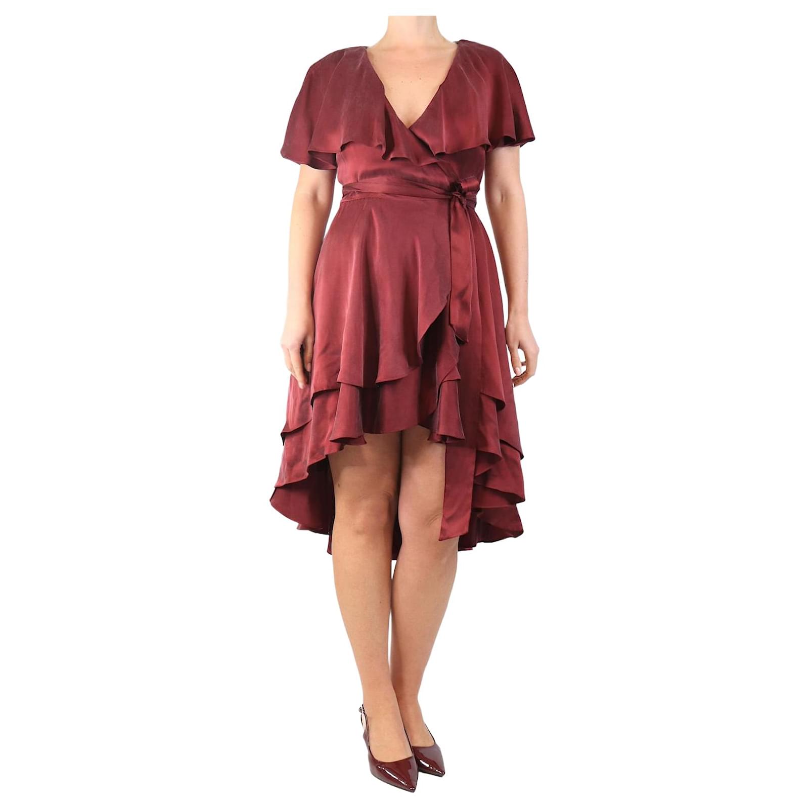 open lace back dress Joseph Ribkoff Silky Knit Sleeveless Wrap Dress main image 0