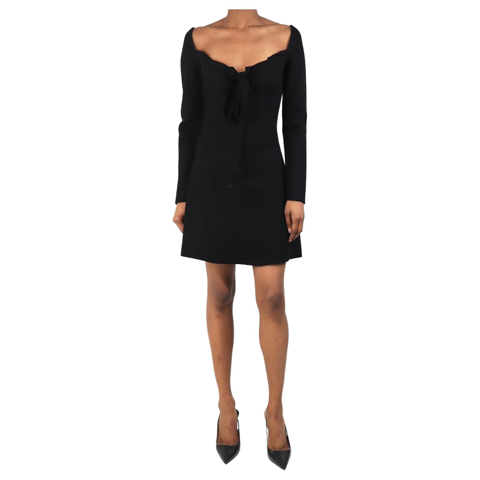 3.1 Phillip Lim Black tie up front mini dress - size S Viscose ref.2671957  - Joli Closet