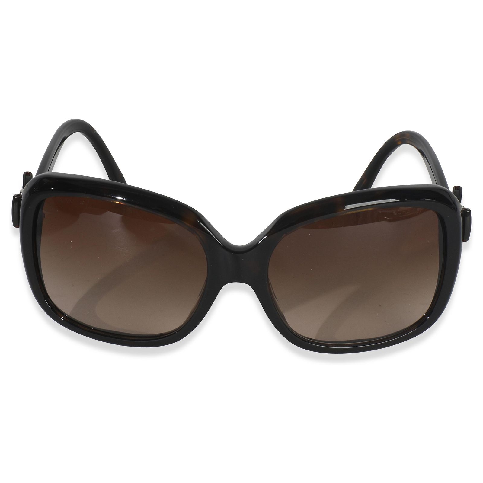 Chanel Brown Acetate Rectangle Lens CC Bow Sunglasses  display picture 2