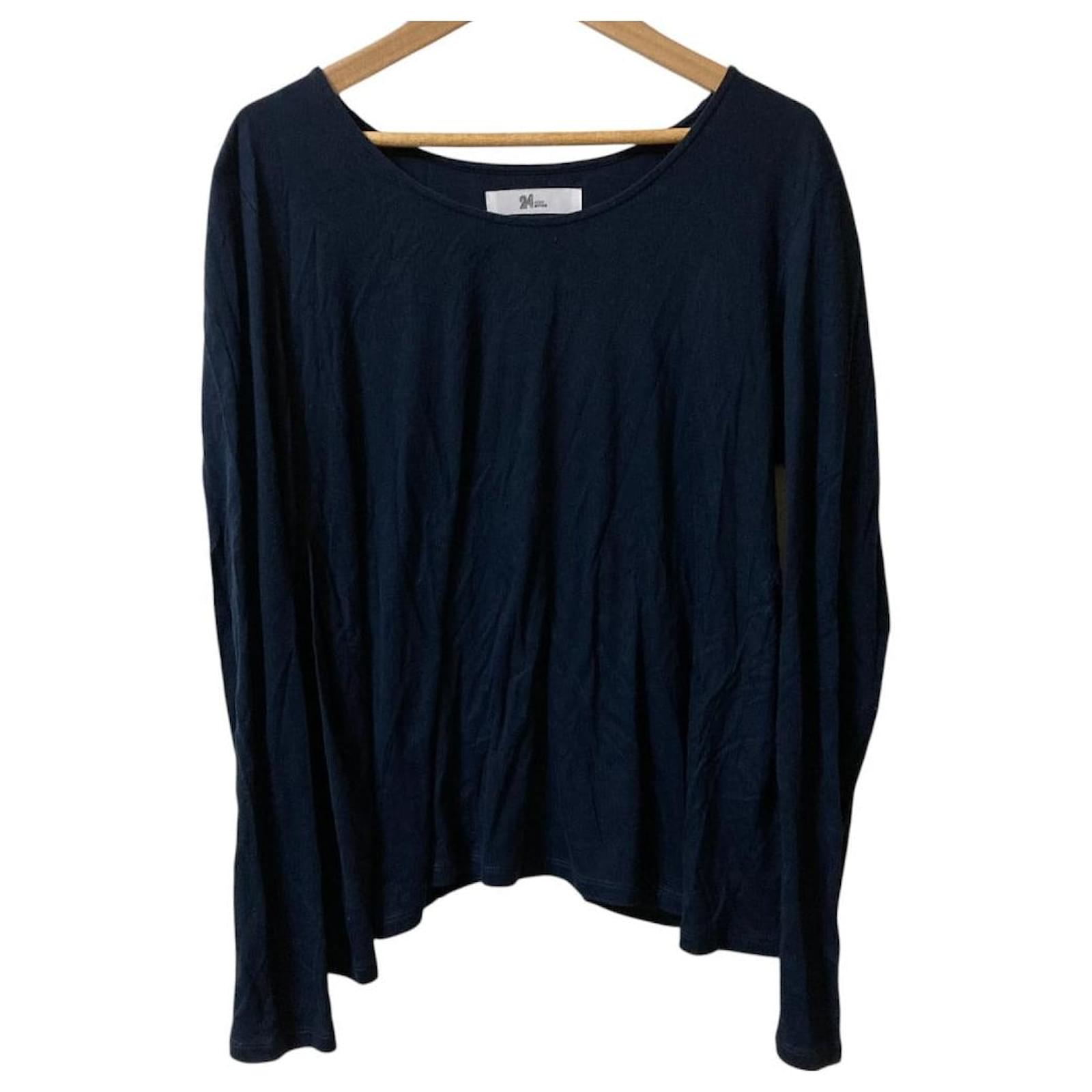 ISSEY MIYAKE 24 ISSEY MIYAKE Long Sleeve Pullover Blue Navy blue