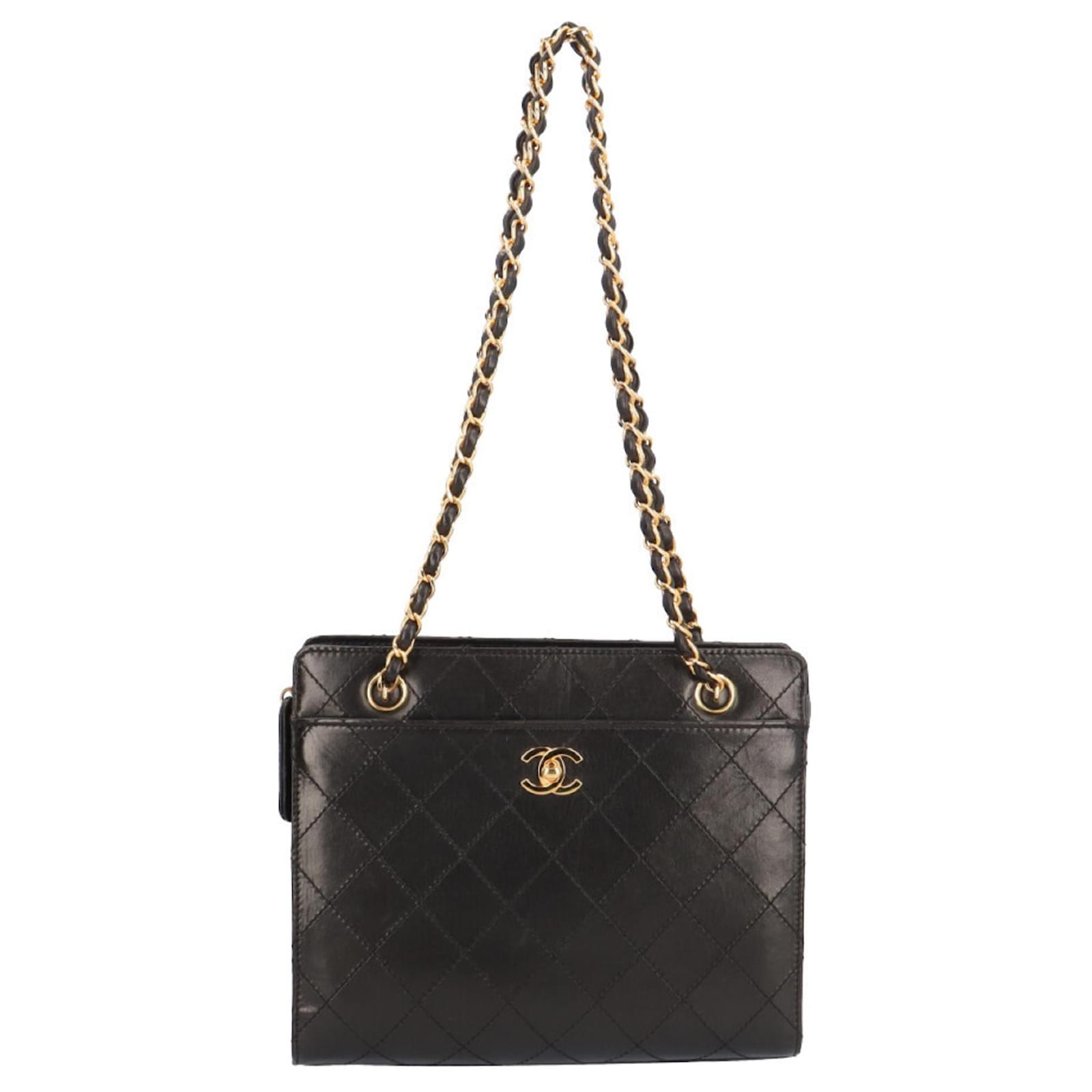 Chanel Matelasse Coco Mark Shoulder Bag Black Leather ref.2678150
