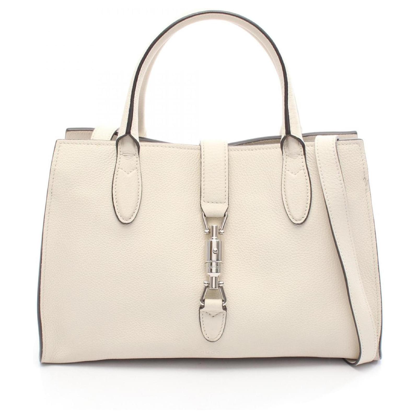 Gucci New Jackie Shoulder Bag White Leather ref.2683634 - Joli Closet