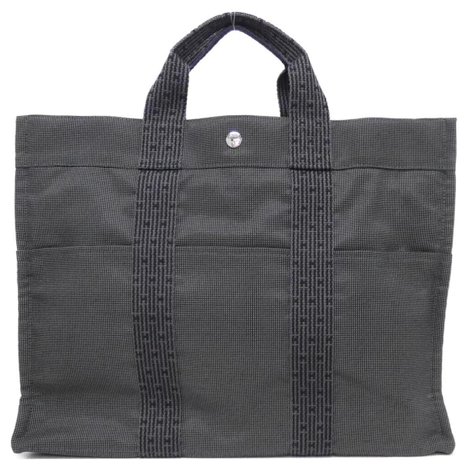 Hermès Hermes Air Line MM Handbag Black Cloth ref.2689443 - Joli