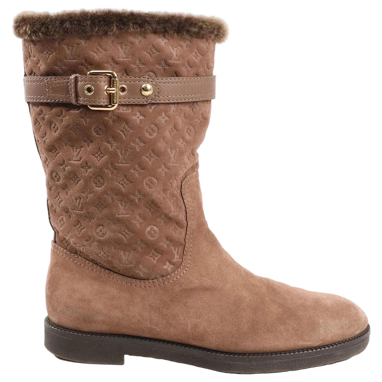 Louis Vuitton 11 years Suede Boots in Brown, Size 40 EU ref 