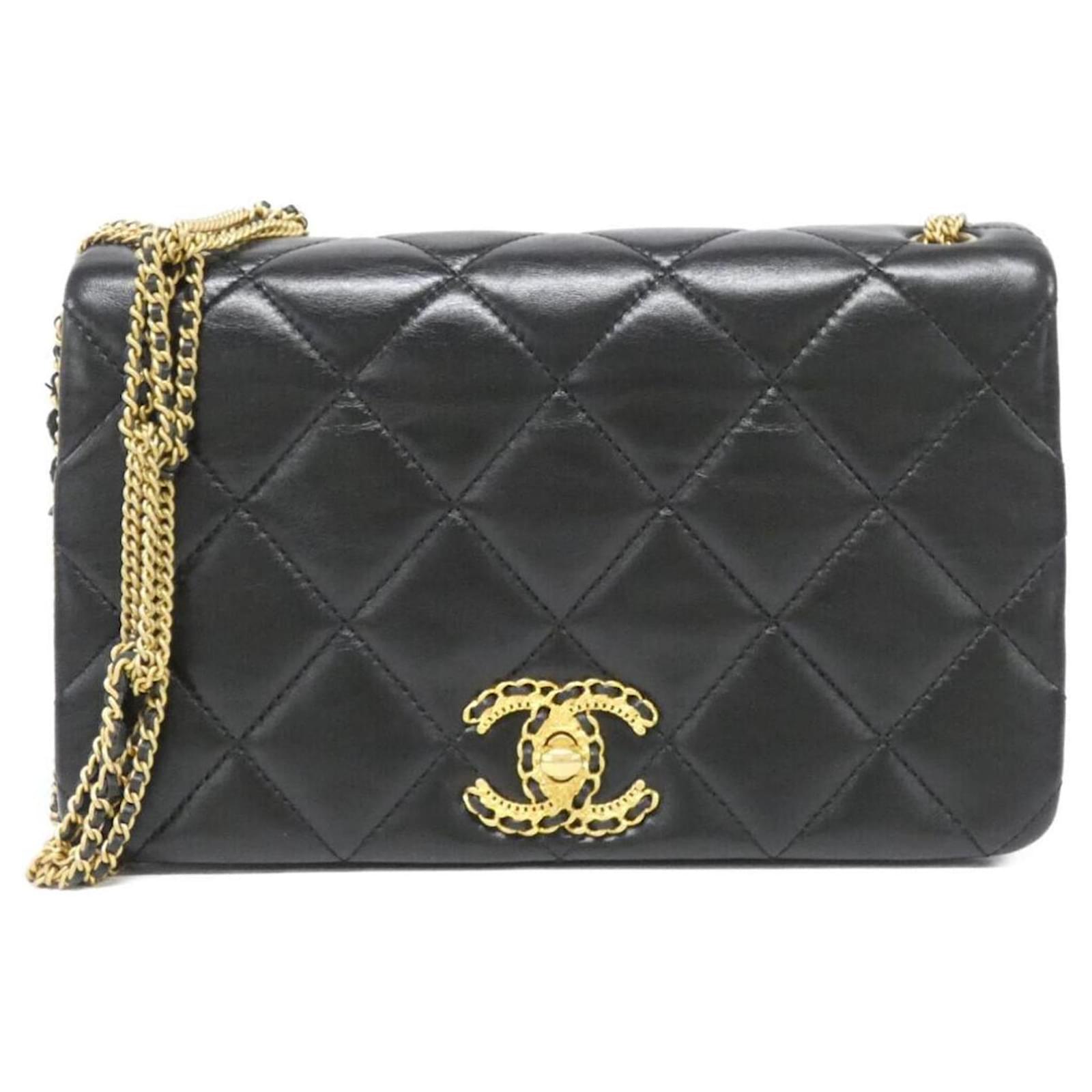 Chanel AS3386 Black Lambskin Shoulder Bag Leather ref.2692872