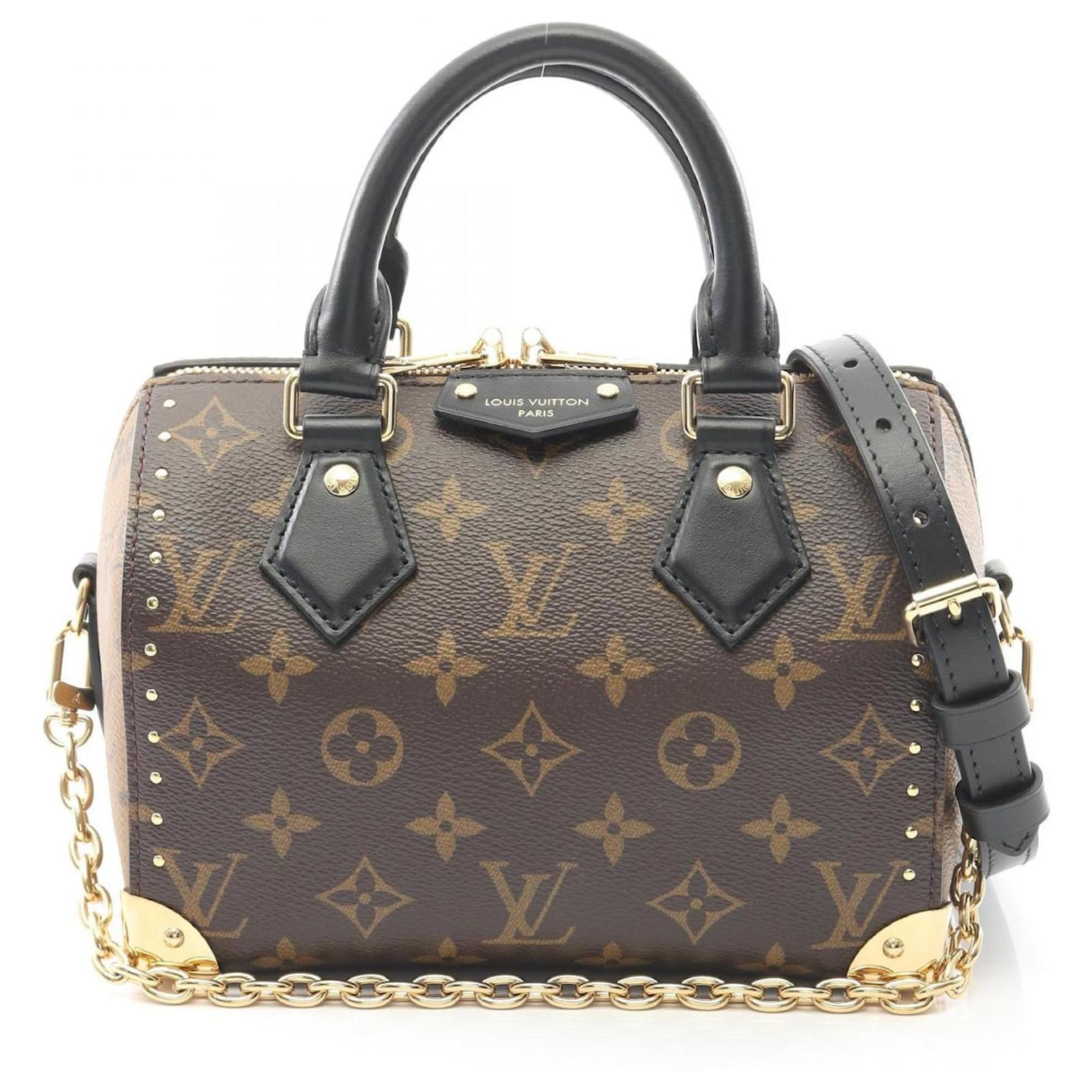 LOUIS VUITTONのバック Louis Vuitton Speedy Trunk 20 Monogram Reverse Handbag Brown Black