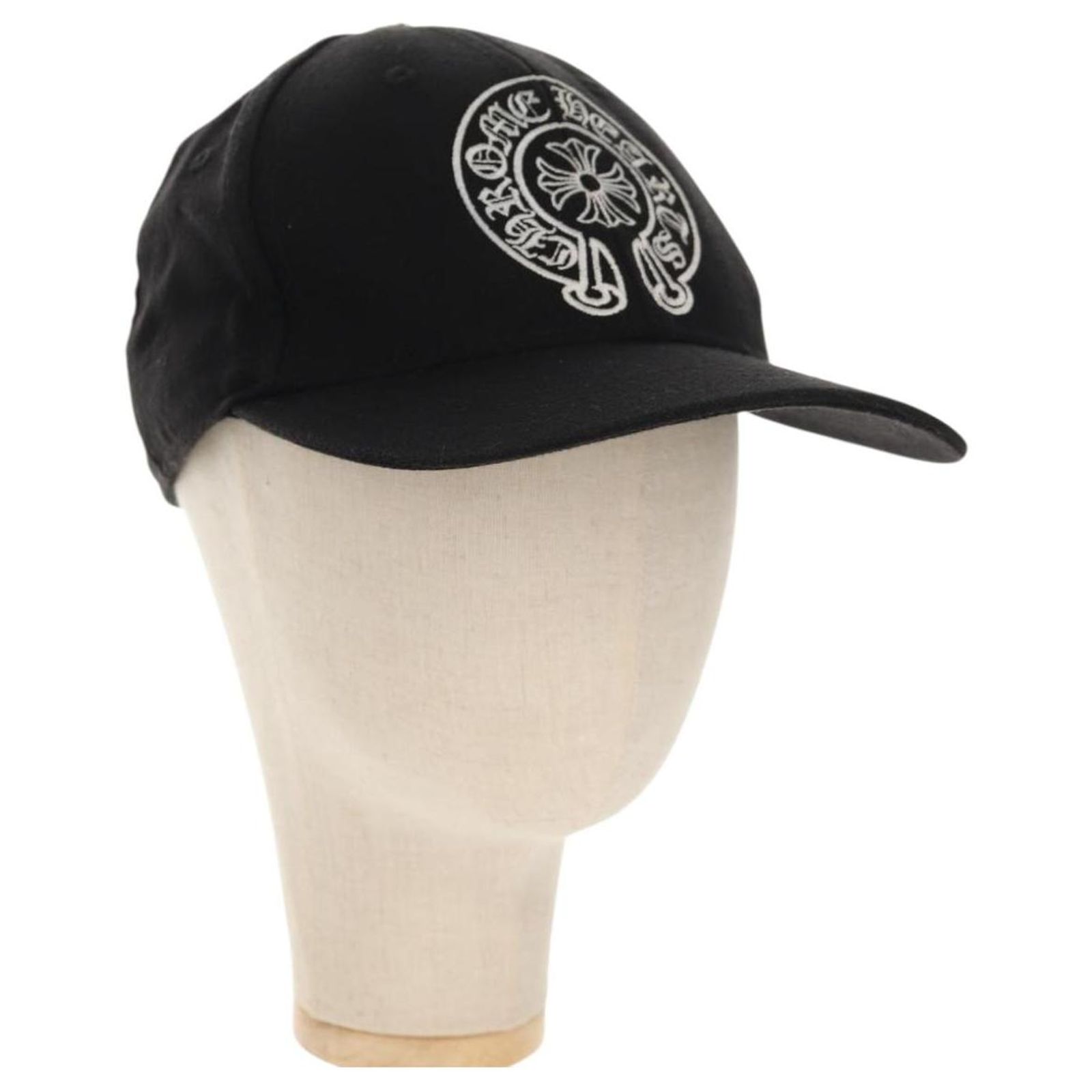 Chrome Hearts Cross Ball Horseshoe Trucker Cap Wool Black Auth 