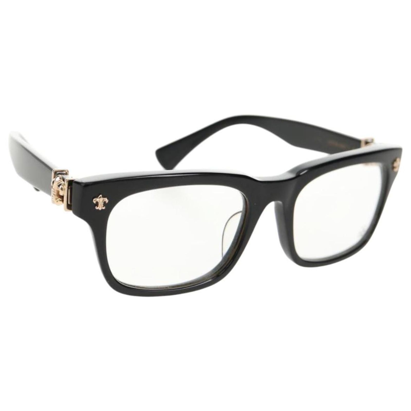Chrome Hearts GITTIN ANY BS Flare Glasses plastic Black Auth 