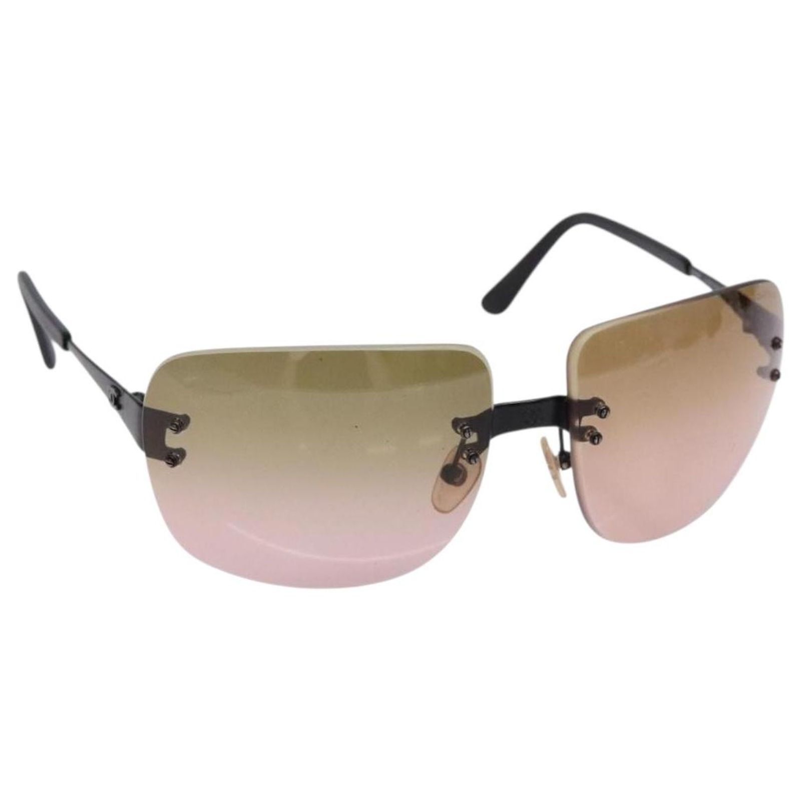 CHANEL Sunglasses plastic Brown CC Auth sw1401 ref.2701166 