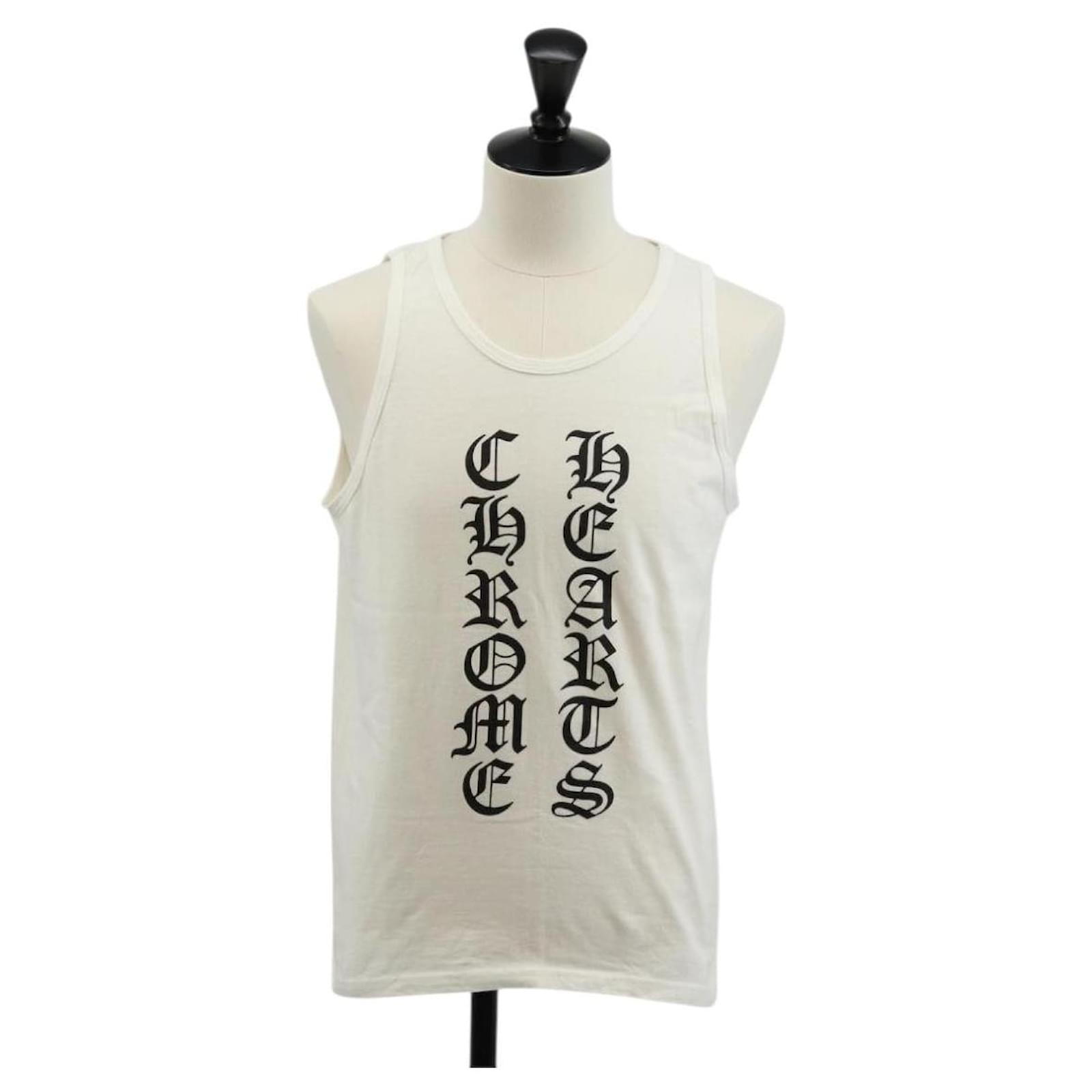 Chrome Hearts Logo Print Tank Top Cotton White Auth 143045M ref