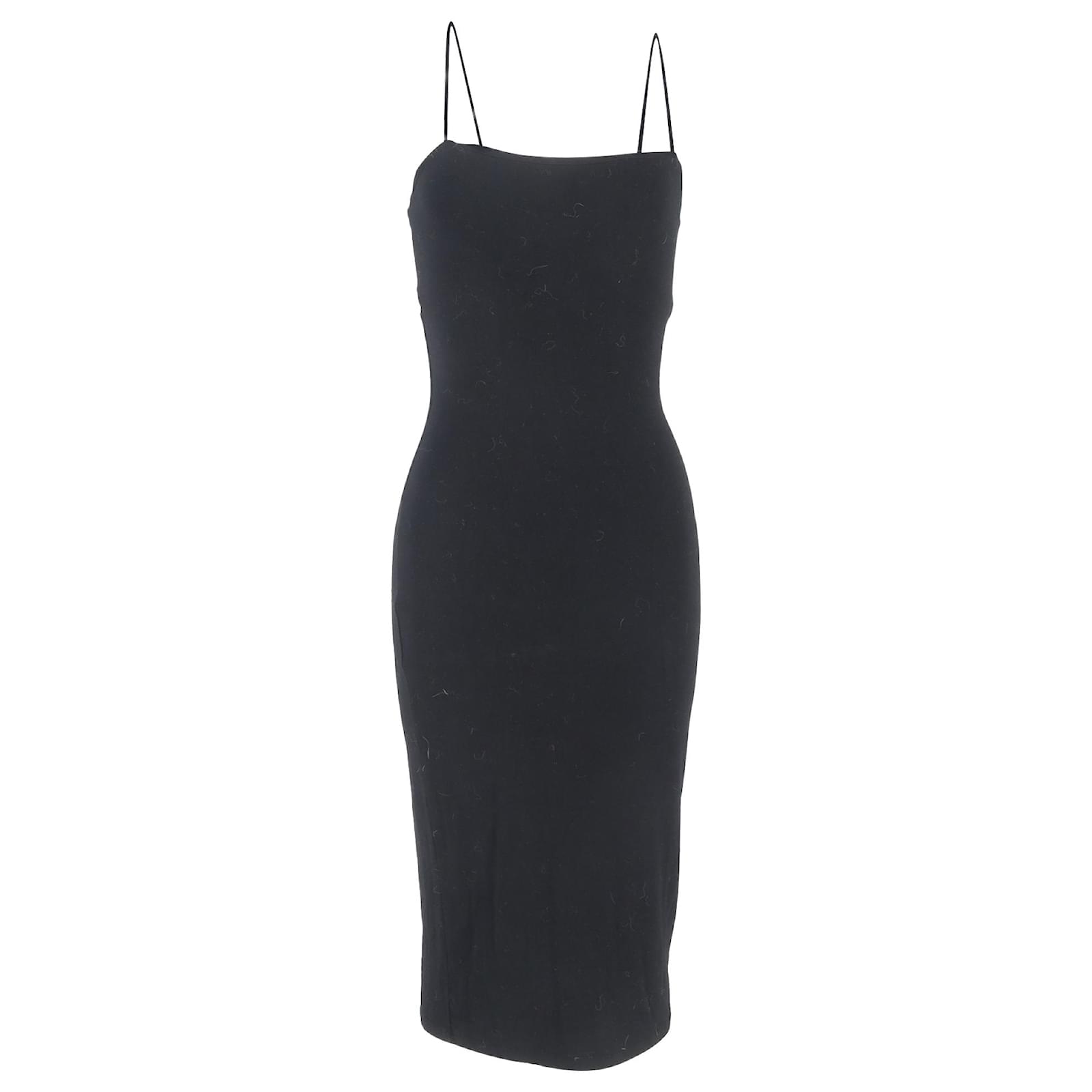 Alexander Wang Back Cutout Sleeveless Midi Fitted Dress in Black Modal Cellulose fibre ref.2708605 - Joli Closet Alexander Wang Back Cutout Sleeveless Midi Fitted Dress in Black Modal Cellulose fibre ref.2708605 - Joli Closet