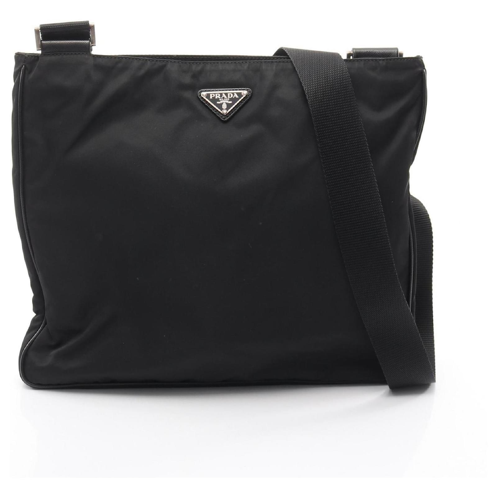 バッグ PRADA TESSUTO SAFFIANO EBANO NERO PRADA Tessuto Saffiano Nylon Tote Shoulder Bag Black - Hot Deals