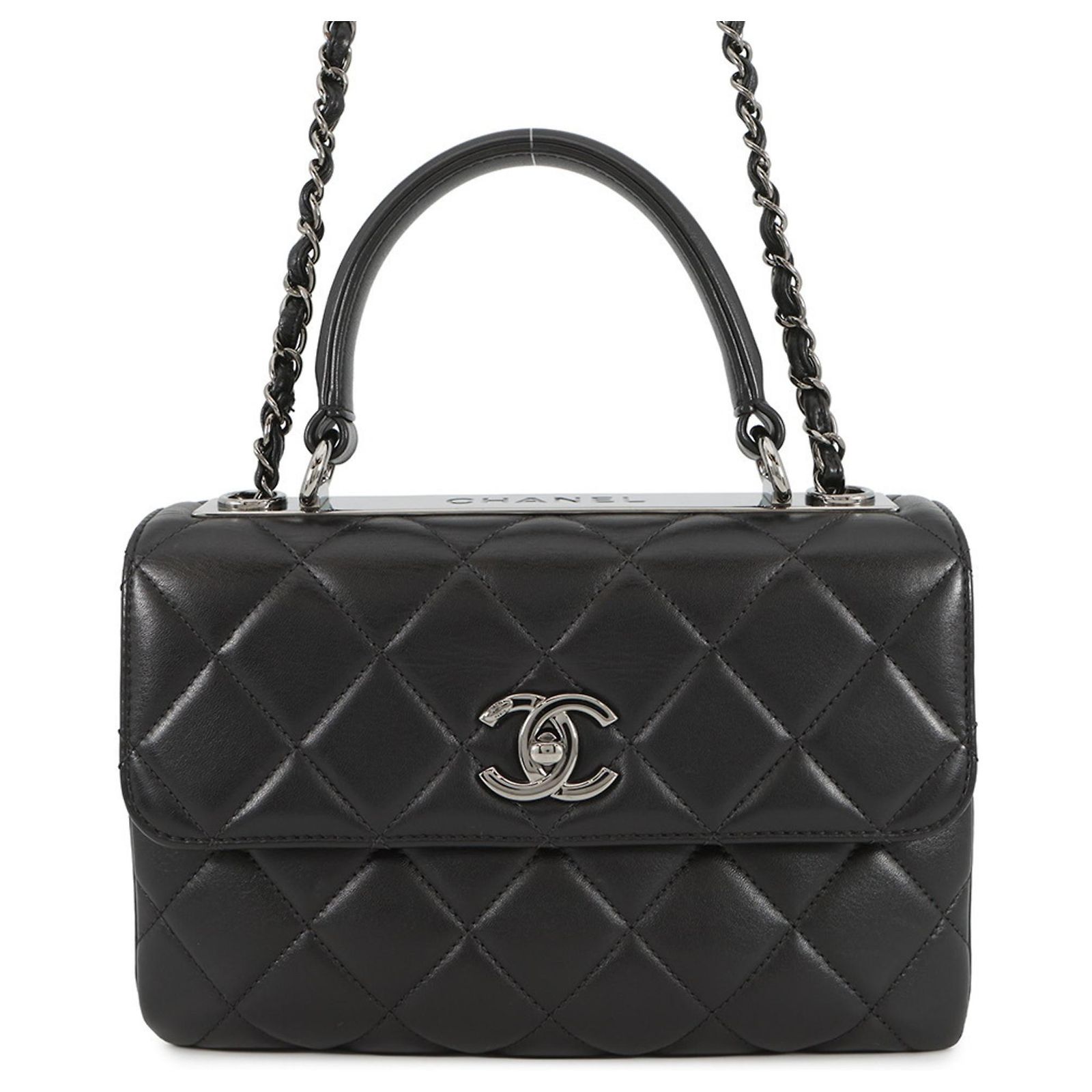 Chanel Coco Mark Matelasse Trendy CC Handbag Black Leather ref.2717495 ...