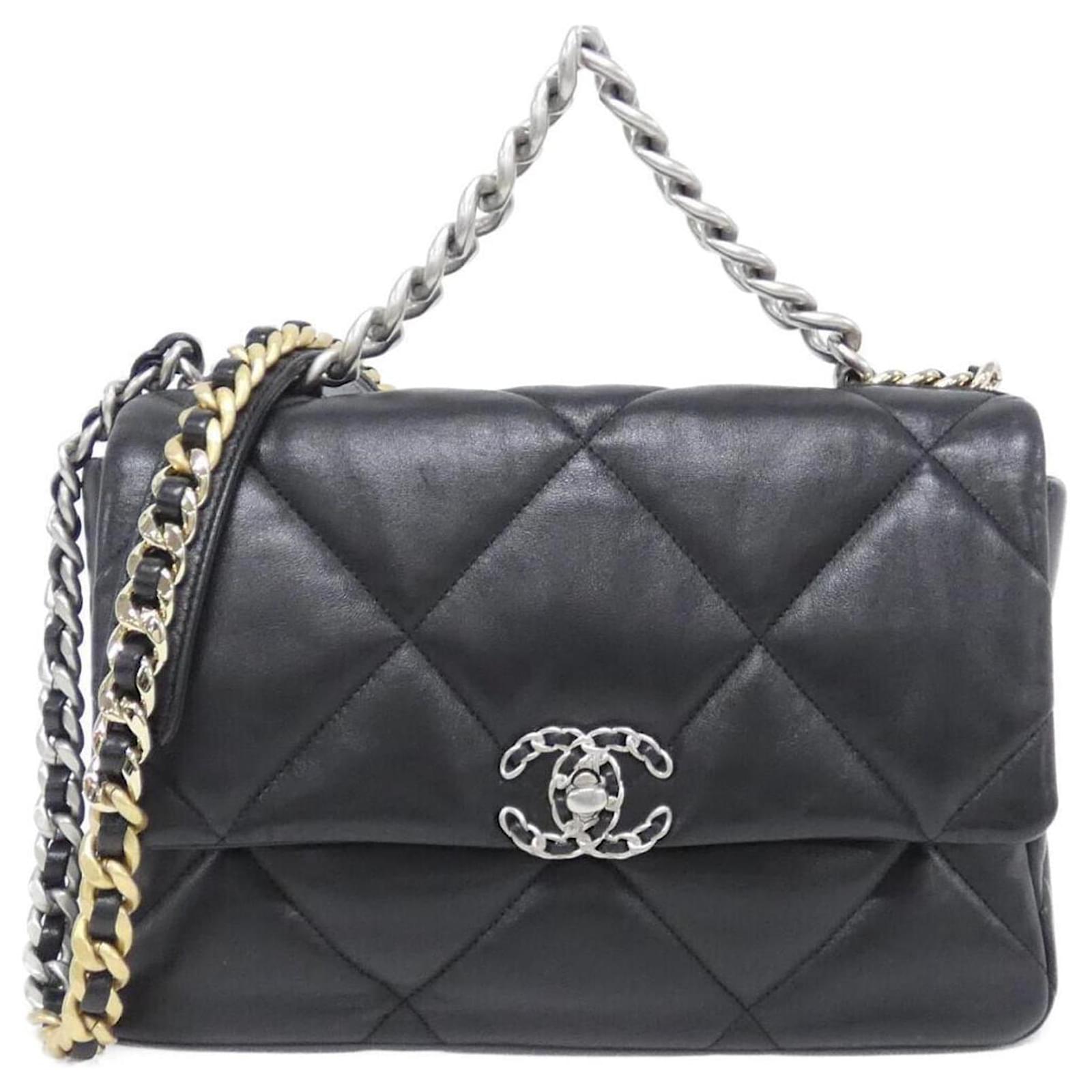 Chanel 19 Line AS1161 Shoulder Bag Black Leather ref.2719090