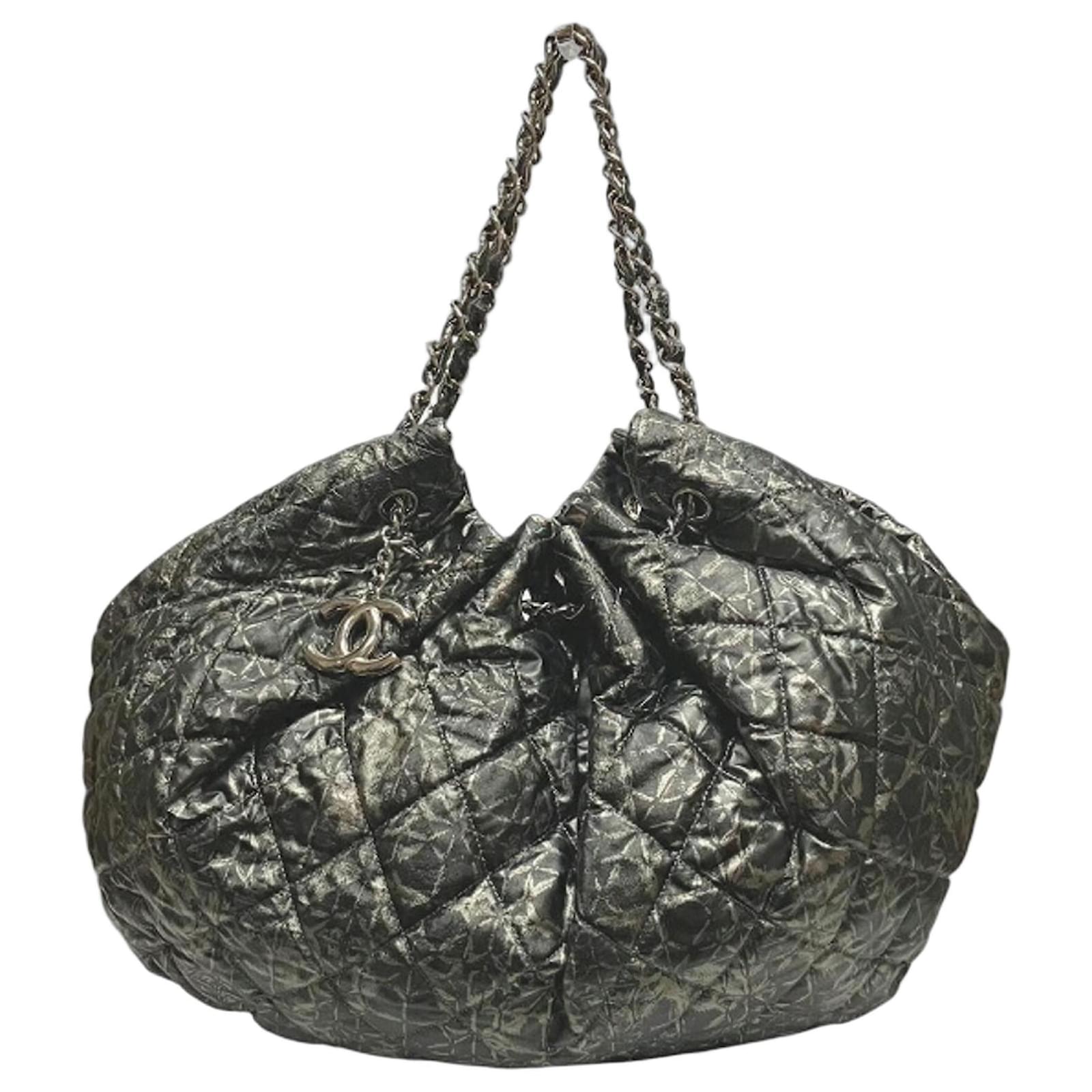 Chanel Melrose Cabas Shoulder Bag Brown Black Nylon ref.JC2722528