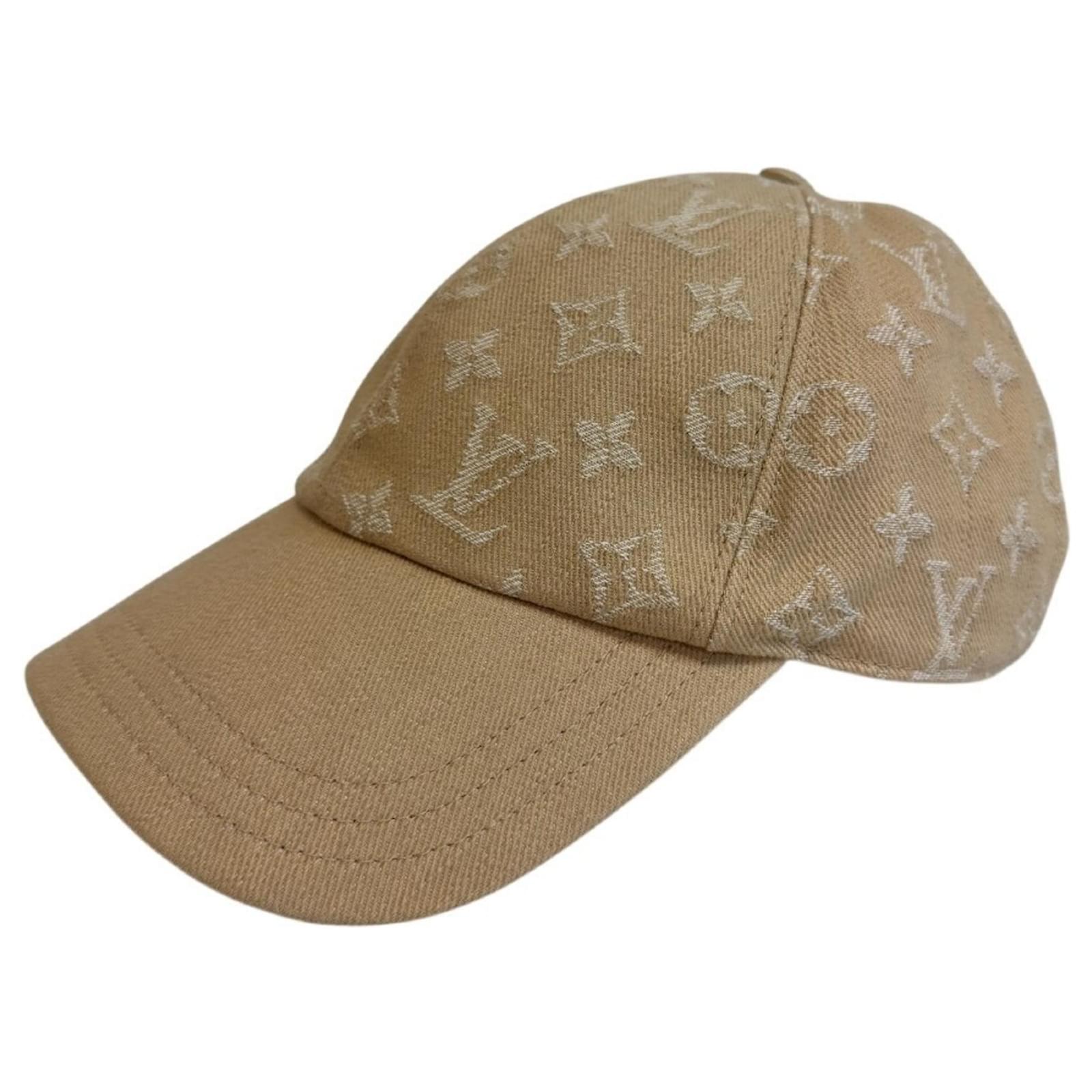 Louis Vuitton Monogram Denim Cap Beige Cotton ref.JC2741901 (Sold
