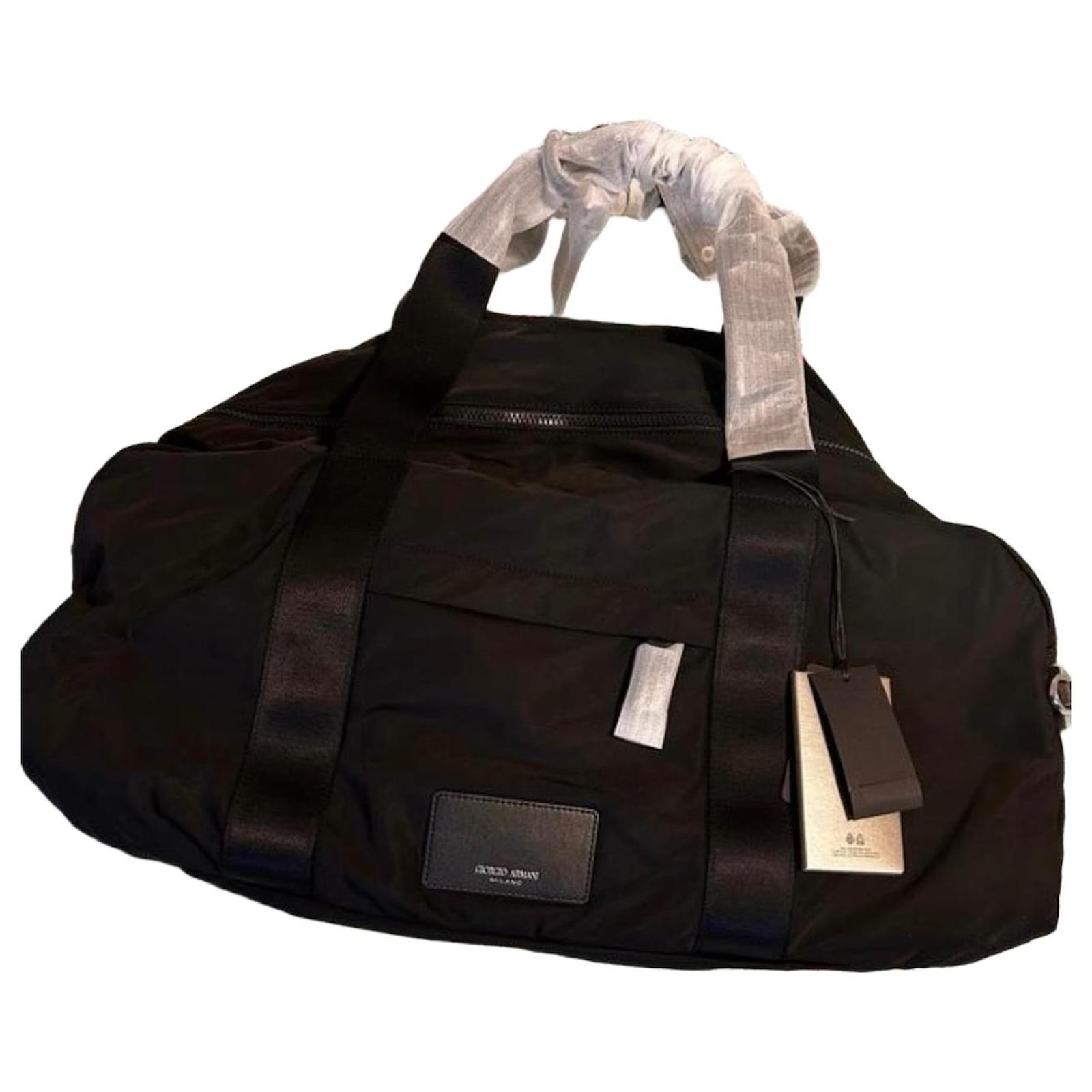 Giorgio Armani Travel Bag Black Cellulose fibre ref.2753311 - Joli Closet Giorgio Armani Travel Bag Black Cellulose fibre ref.2753311 - Joli Closet