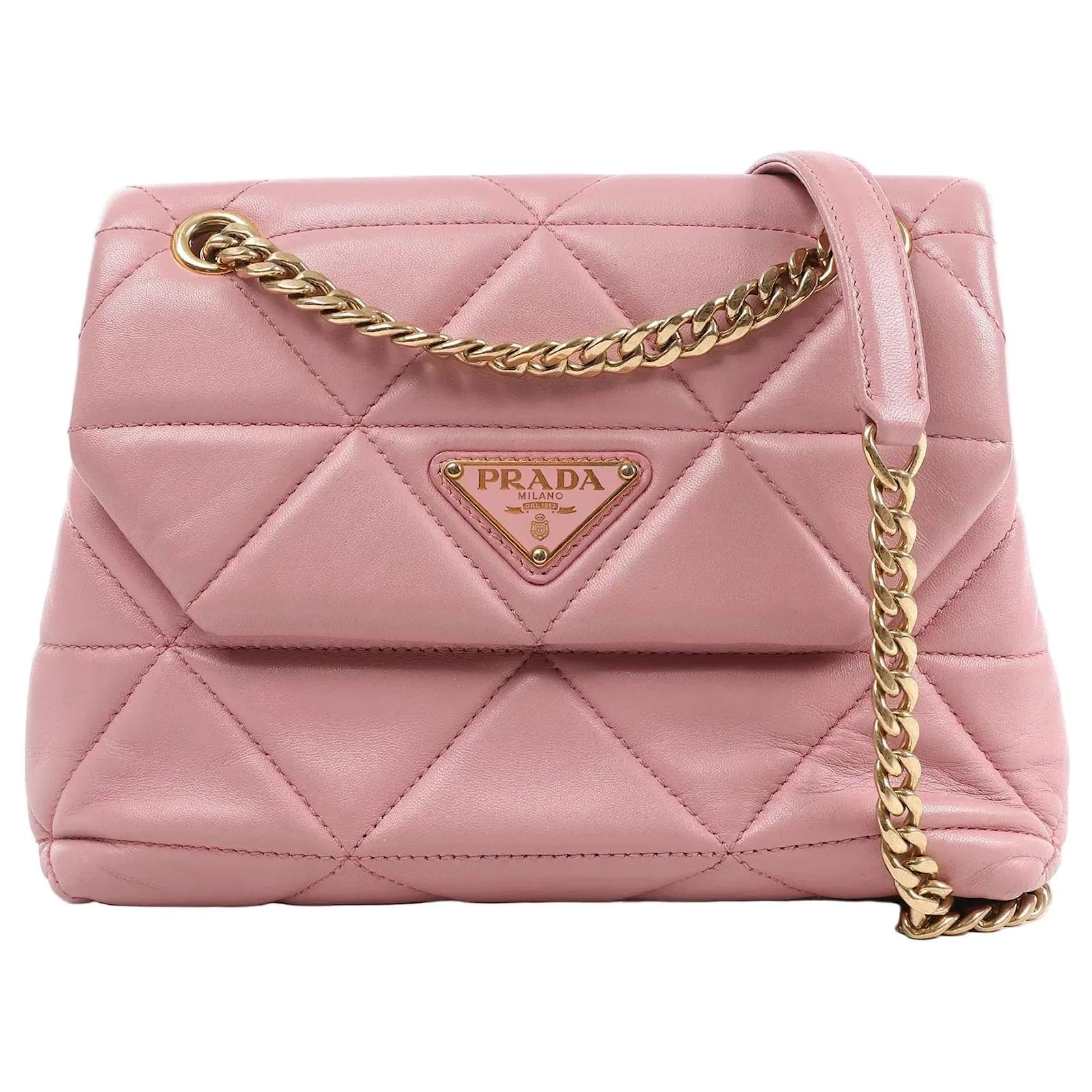 Prada Spectrum Small Leather Chain Shoulder Bag in Pink ref
