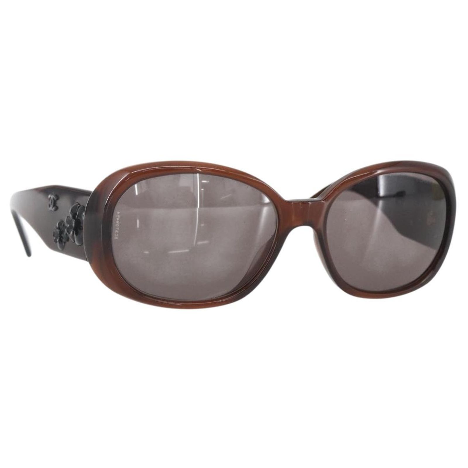 CHANEL Sunglasses plastic Brown CC Auth BA11836 CHANEL Sunglasses Brown CC Auth ar10115 Plastic ref  main image 4