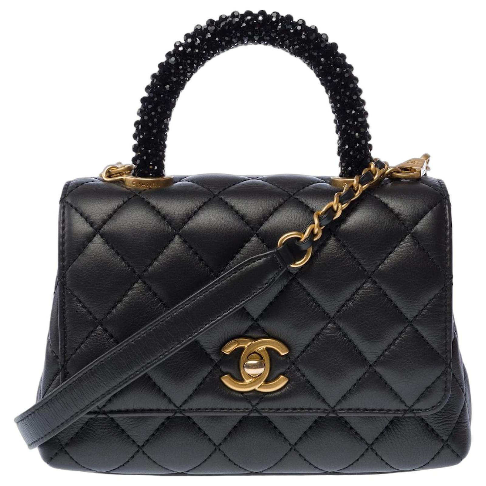 CHANEL Coco Handle Black Leather Bag - 103186 ref.JC2759581 (Sold