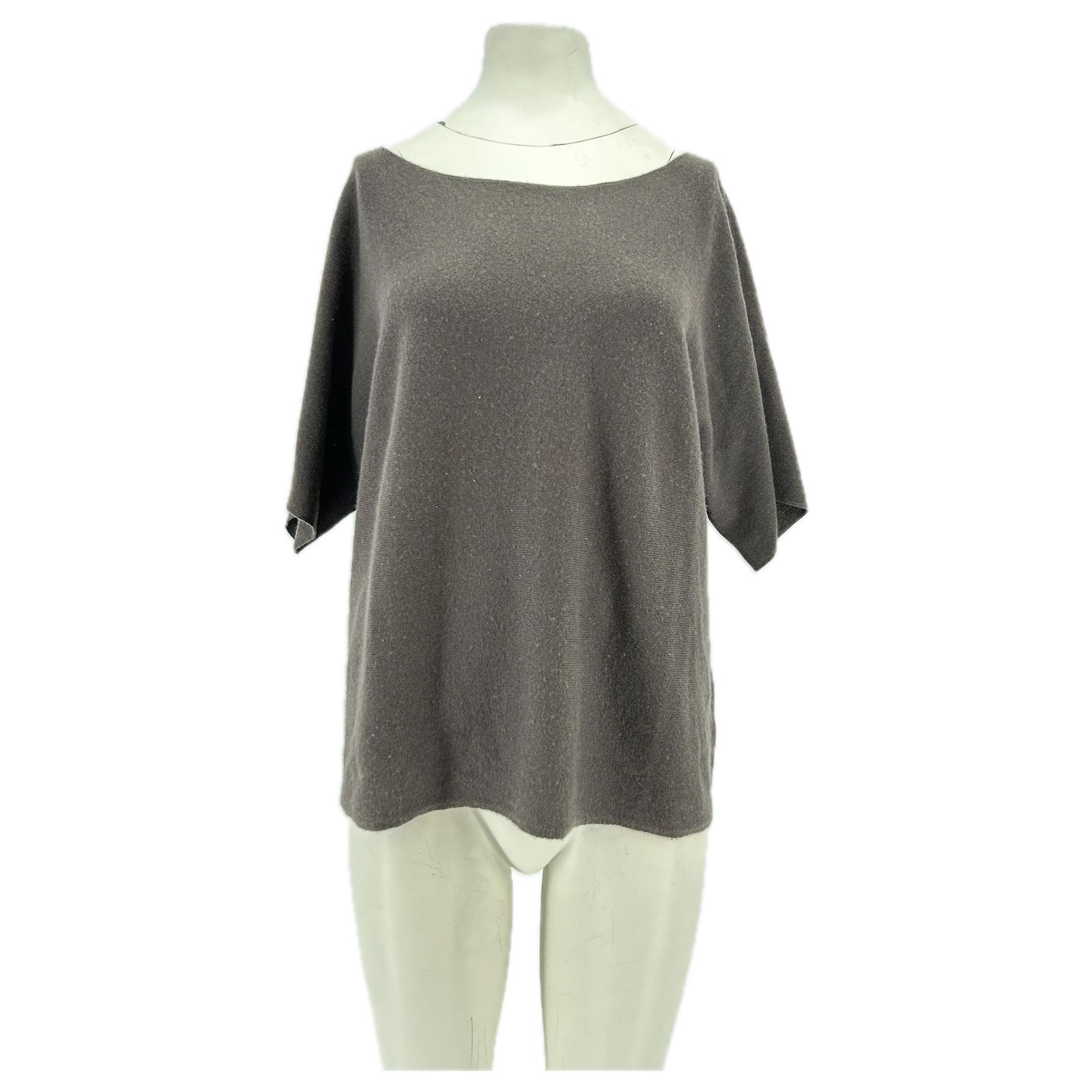 Tunic Pull En Cachemire Vince - Coupe Asymétrique épaules Froides - Taille L Gris