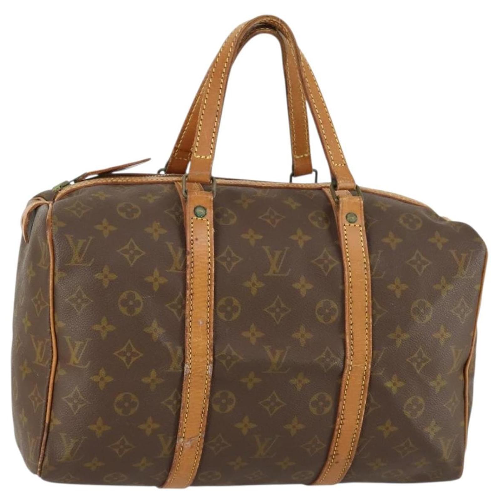 LOUIS VUITTON Monogram Sac Souple 35 Boston Bag M41626 LV Auth