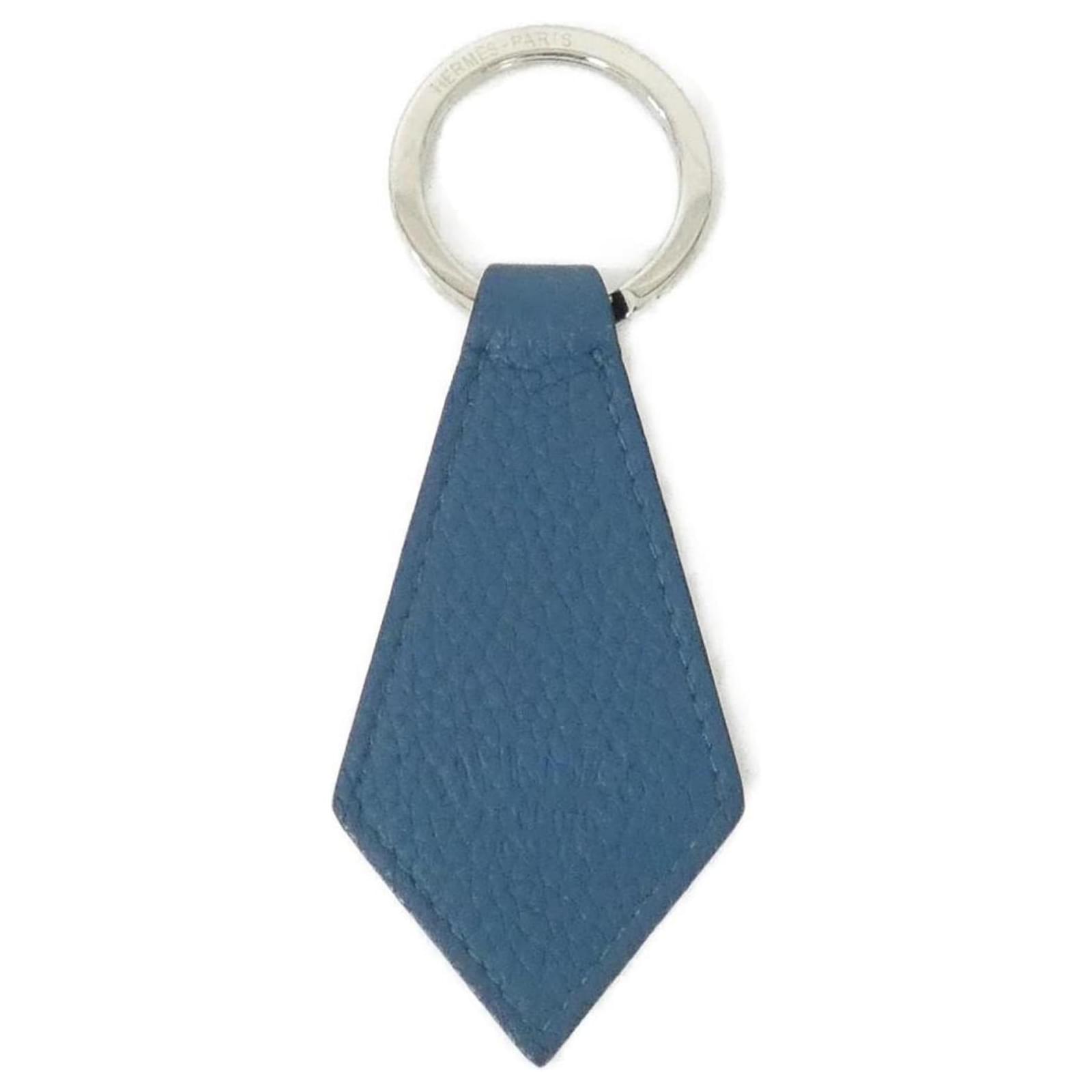 Hermès Hermes Tab Key Ring Blue Light green Leather ref.JC2792577