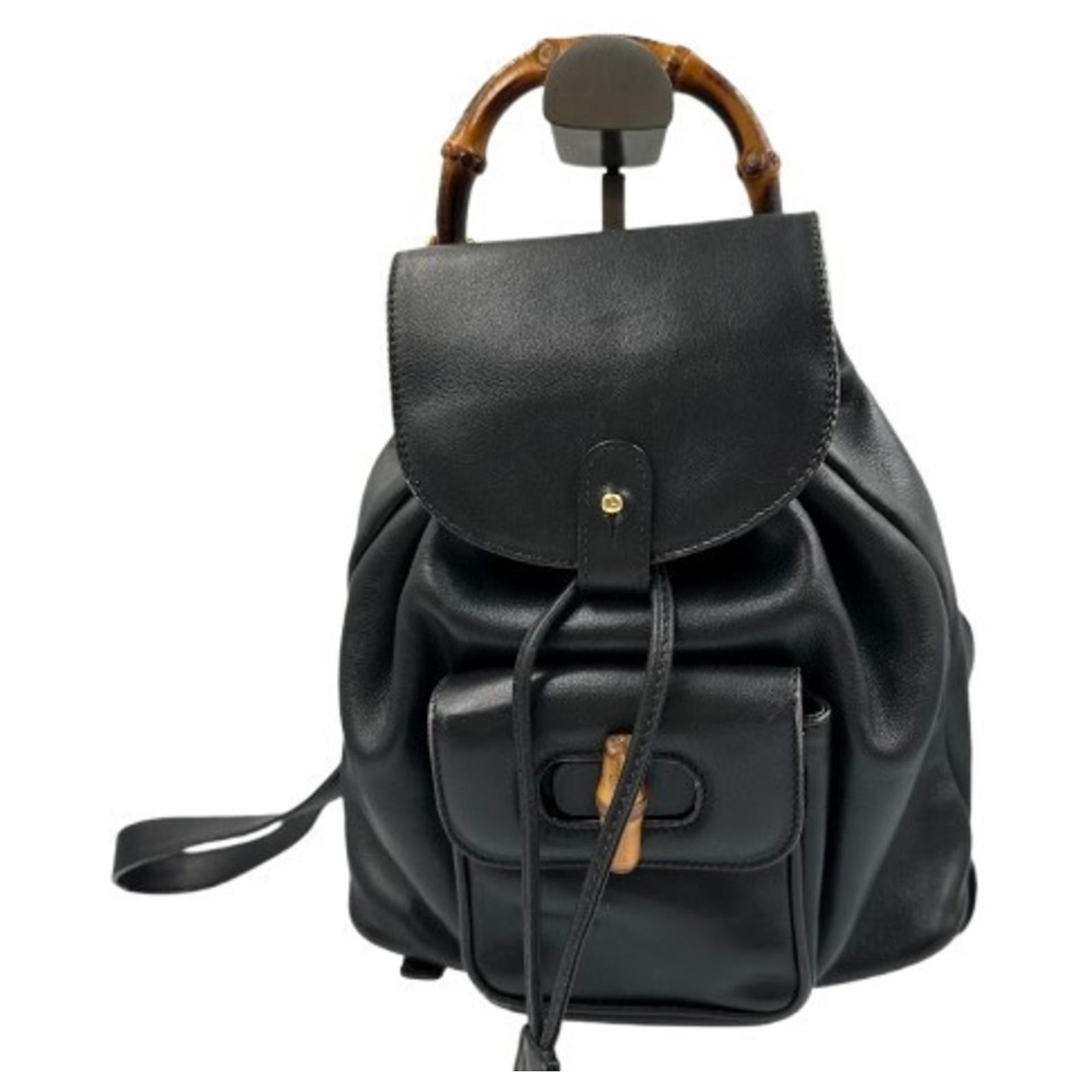 GUCCI Bamboo Backpack Leather Black Auth th5812 IMG_0699.heic?v=1725914456&  main image 4