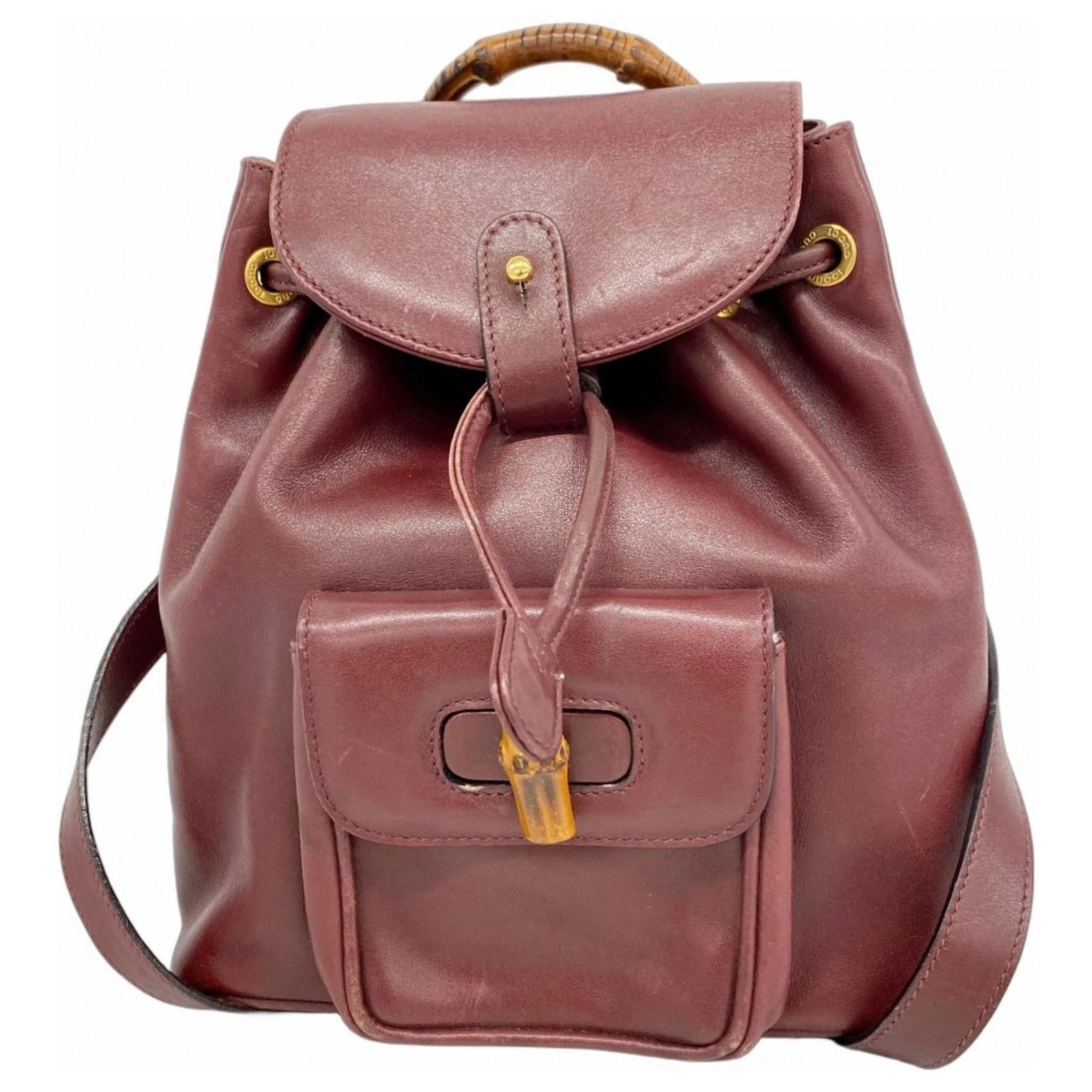 GUCCI Backpack Suede Pink Gold 003 2058 0016 Auth 144974 Authentic Gucci Pink Suede Leather & Bamboo Mini Backpack - Etsy main image 3
