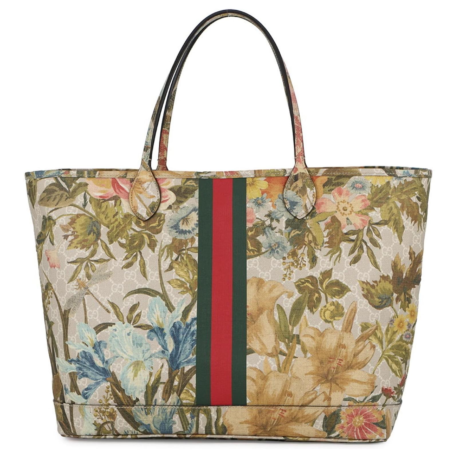 Gucci Flora Ophidia Large Tote Bag in GG Supreme (GUCCI Web) Multiple ...