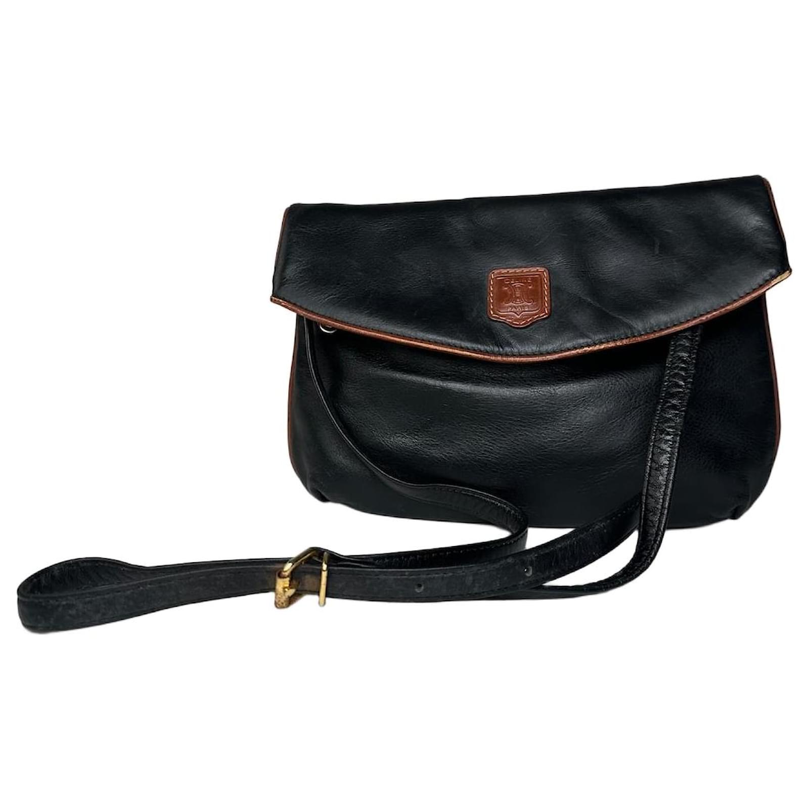 Triomphe Céline Vintage Celine Paris Leather Shoulder Crossbody