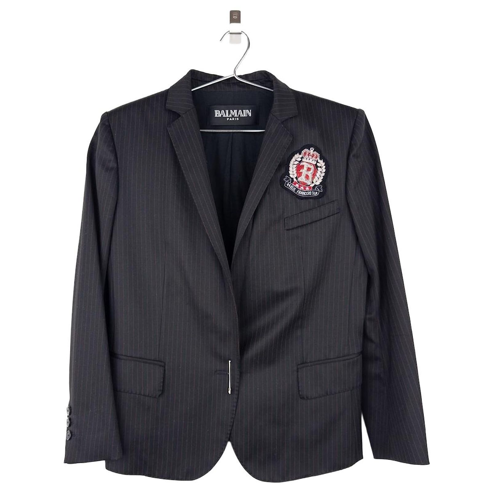 Balmain by Decarnin SS11 Safety Pin Embroidered Crest Badge