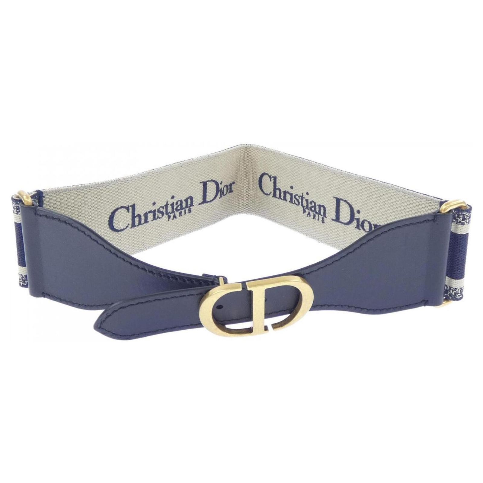 Christian Dior Embroidered Belt Beige Navy blue ref.2994510  display picture 1
