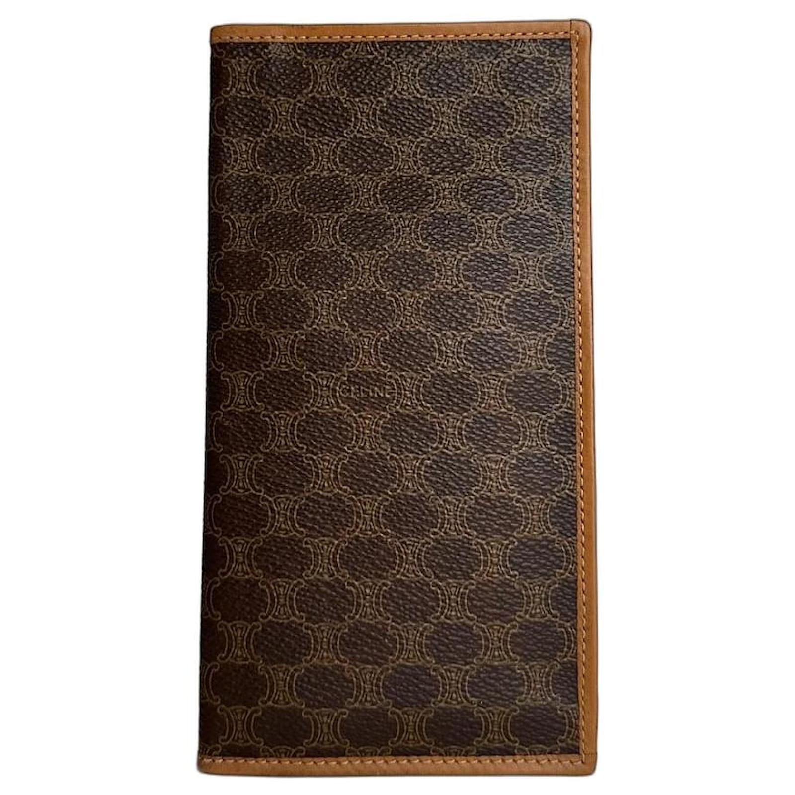 Céline Vintage Celine Macadam Triomphe Monogram Coated Canvas Long