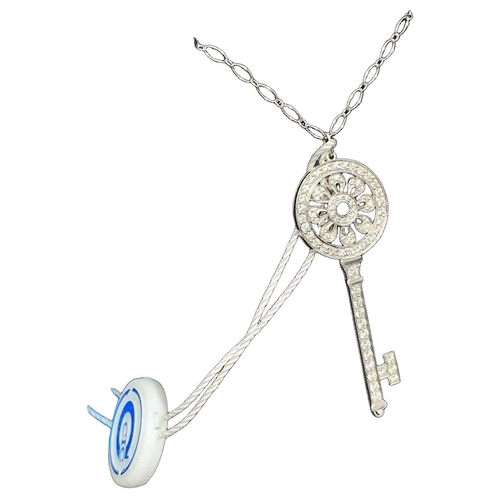 Tiffany & Co Tiffany Sunflower Platinum Large Diamond Necklace