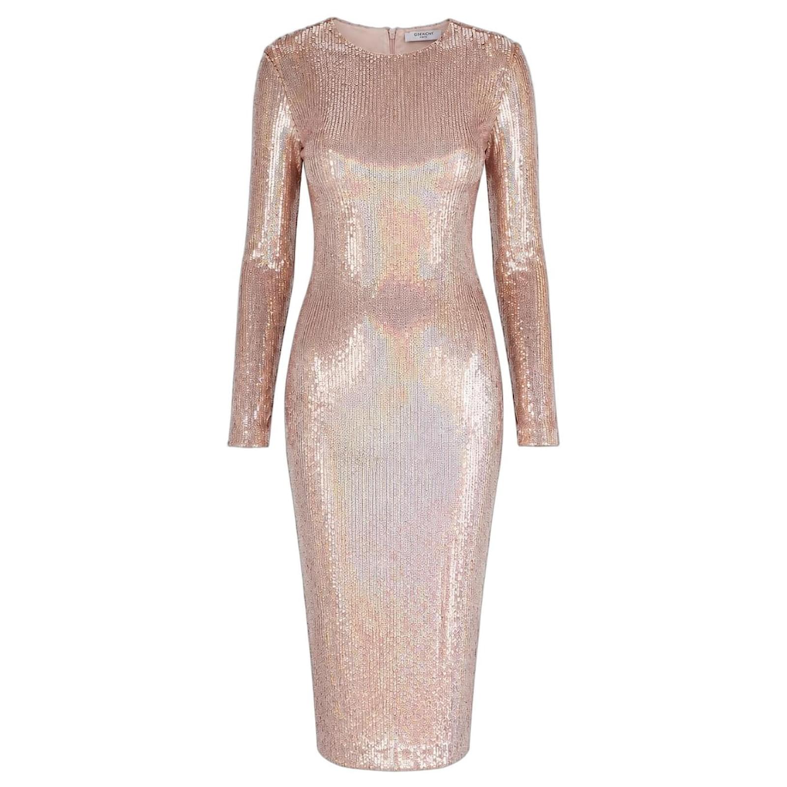 Givenchy Pre Fall 2014 sequined dress Pink Silk Viscose Elastane Polyamide  ref.3090735 - Joli Closet