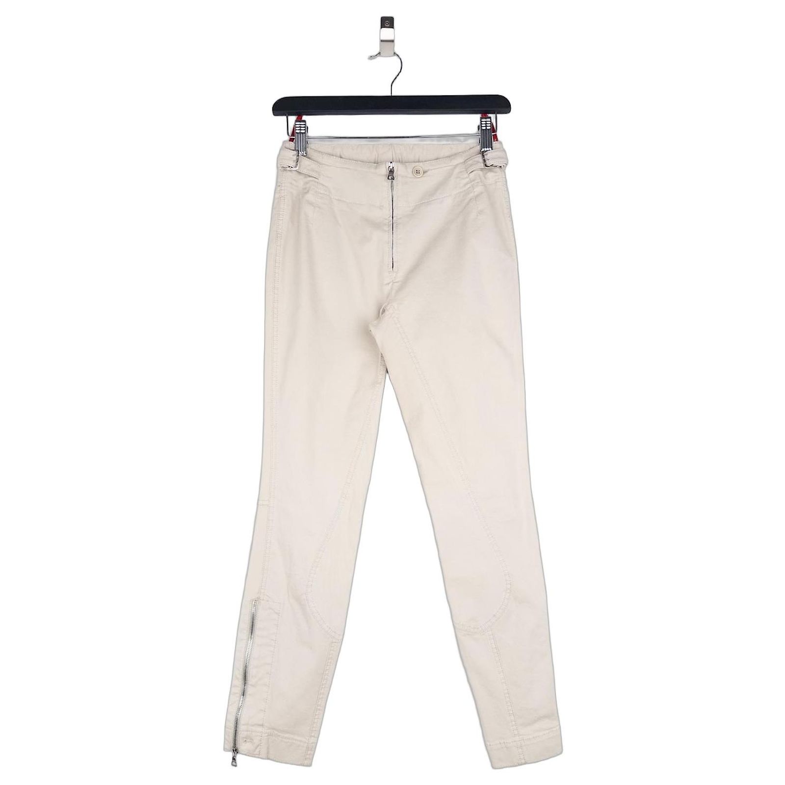 Prada 2000s Astro Moto Biker Pants Beige Cloth ref.3095243 - Joli 