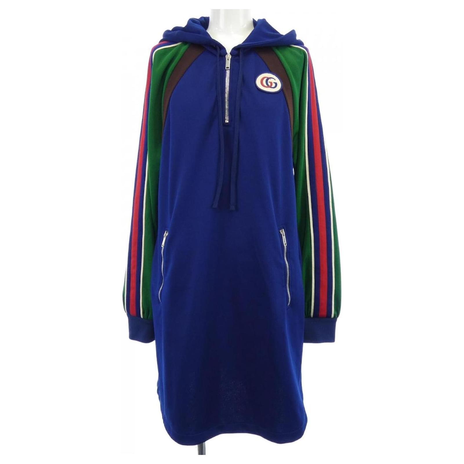 Gucci Dress Blue and Green XS Navy blue Cloth ref.3124882 - Joli Closet Gucci Dress Blue and Green XS Navy blue Cloth ref.3124882 - Joli Closet