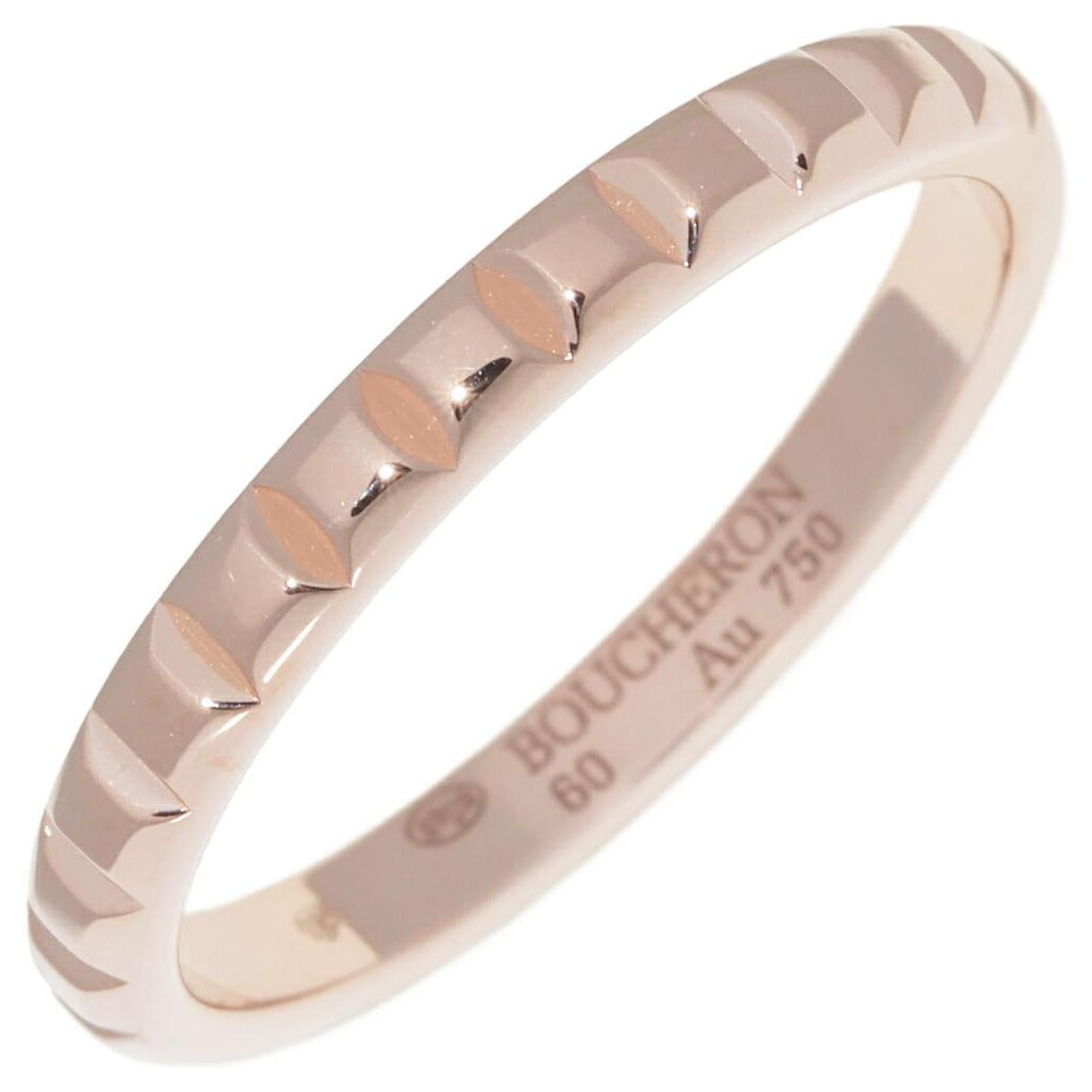 Boucheron Quatre Clou de Paris Au750 Ring Size 60 Pink ref.3135181