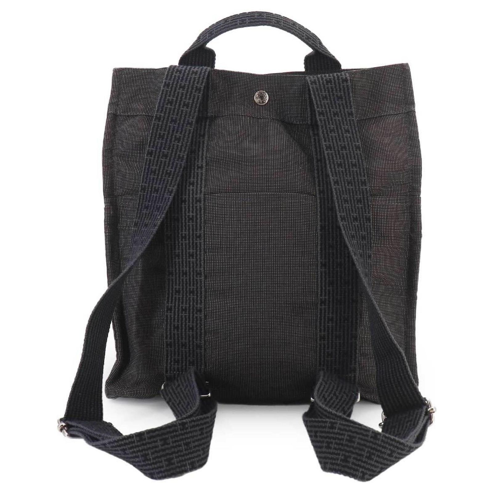 Hermès Hermes Her Line Sac Ad MM Backpack, Canvas, Grey  display picture 3