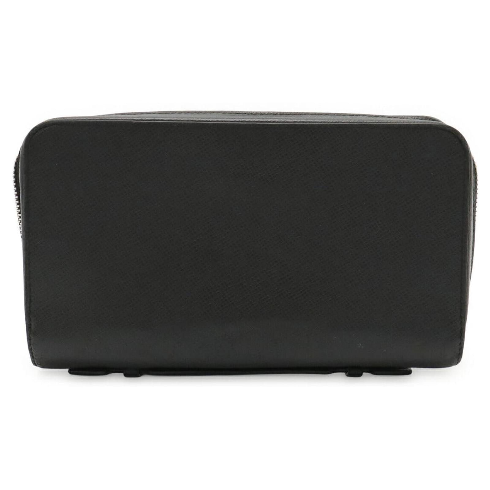 Louis Vuitton Zippy XL Taiga Long Wallet Black Leather ref.3191187