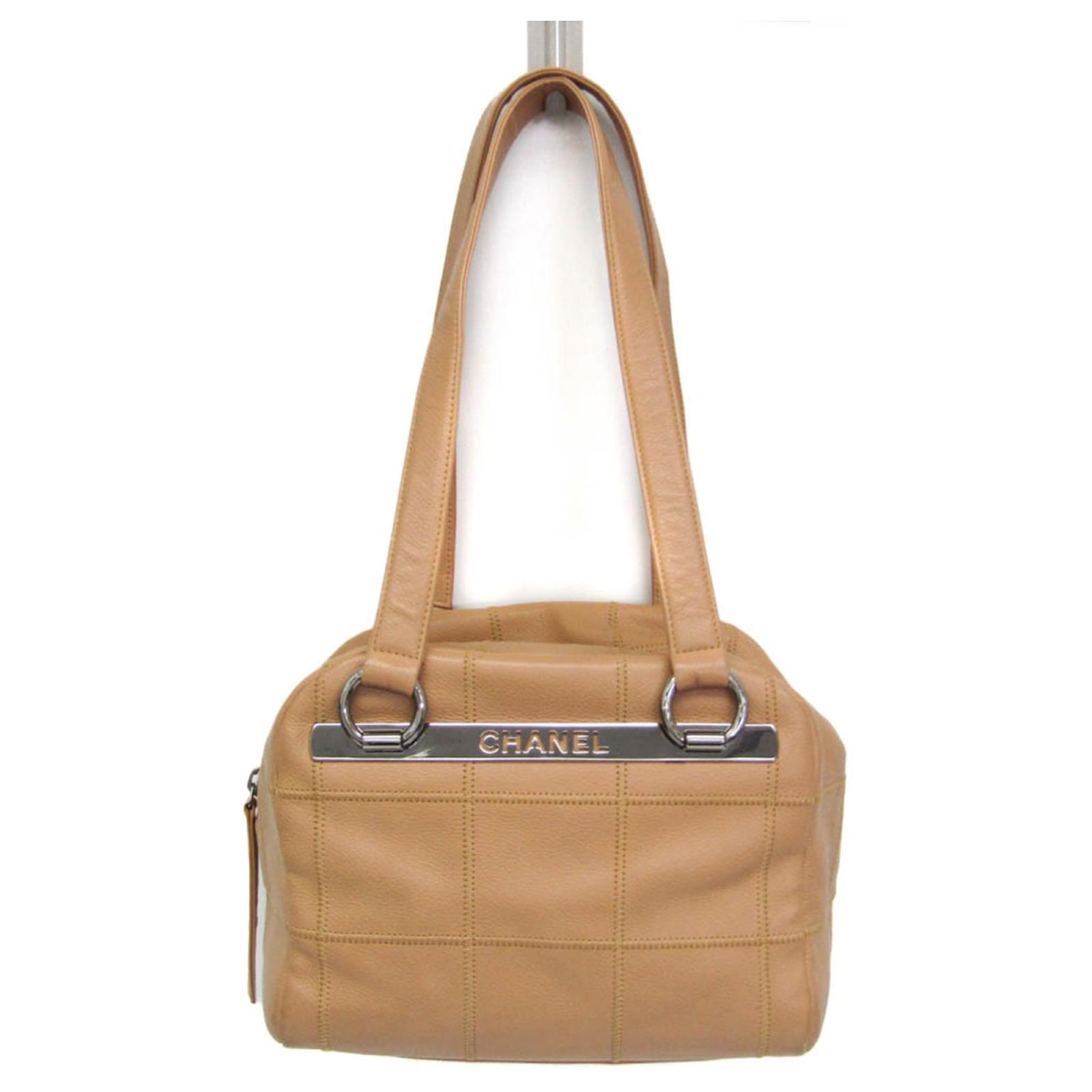 Chanel Chocolate Bar Mini Boston Bag Women's Grained Calfskin