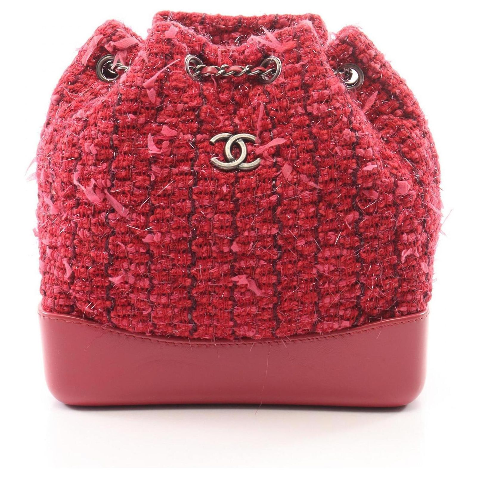 Chanel Backpack Gabriel de Small Combination Pink Fabric Leather Chain Chanel Aged Calfskin Quilted Small Gabrielle Backpack Pink  main image 4