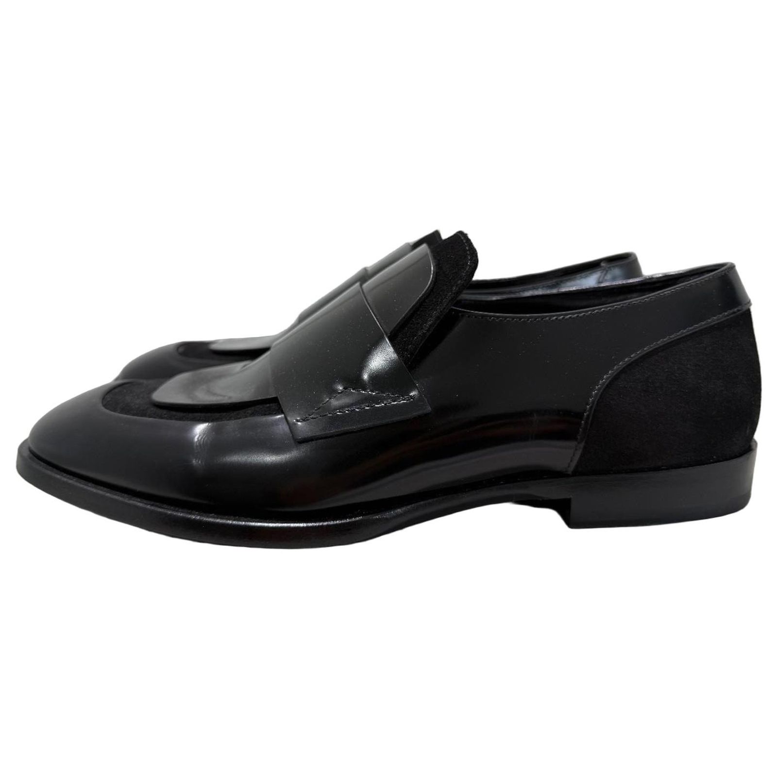 Jimmy Choo Black and White Men’s Slip-On Loafers/ 11 1/2 or 44 1/2 Italy JIMMY CHOO Size 8 Black Glitter Leather Slip On Loafers  main image 3