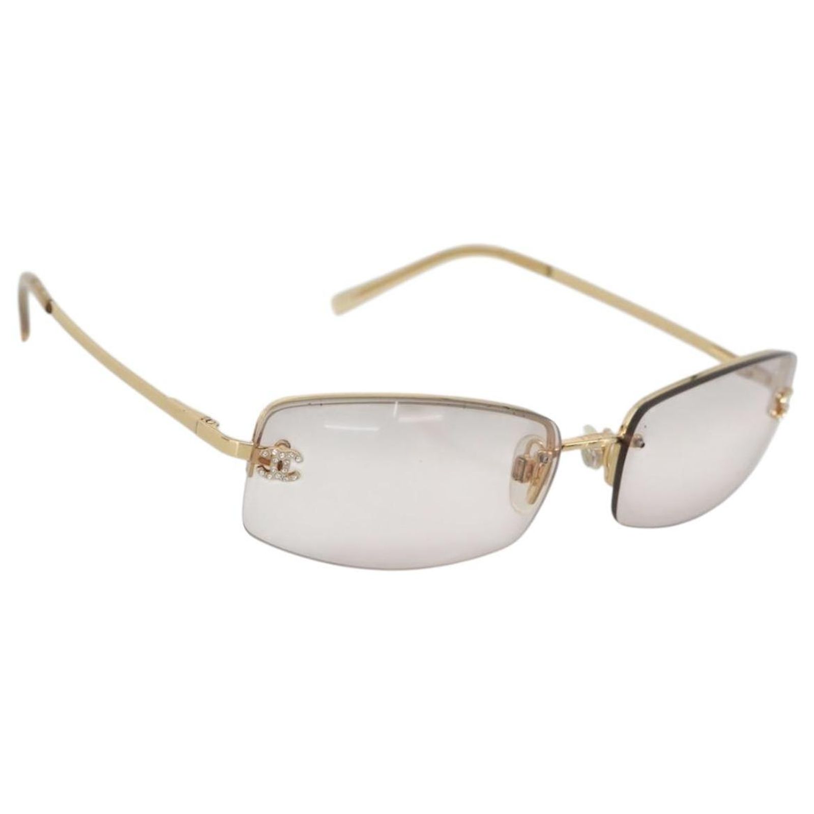 CHANEL Sunglasses Metal Gold Tone CC Auth BA14750M ref  display picture 3